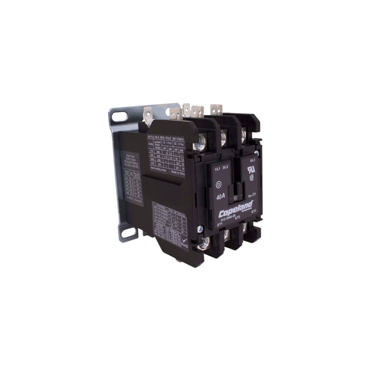 Copeland 912-3040-00 24 V 40 A 3-Pole Contactor