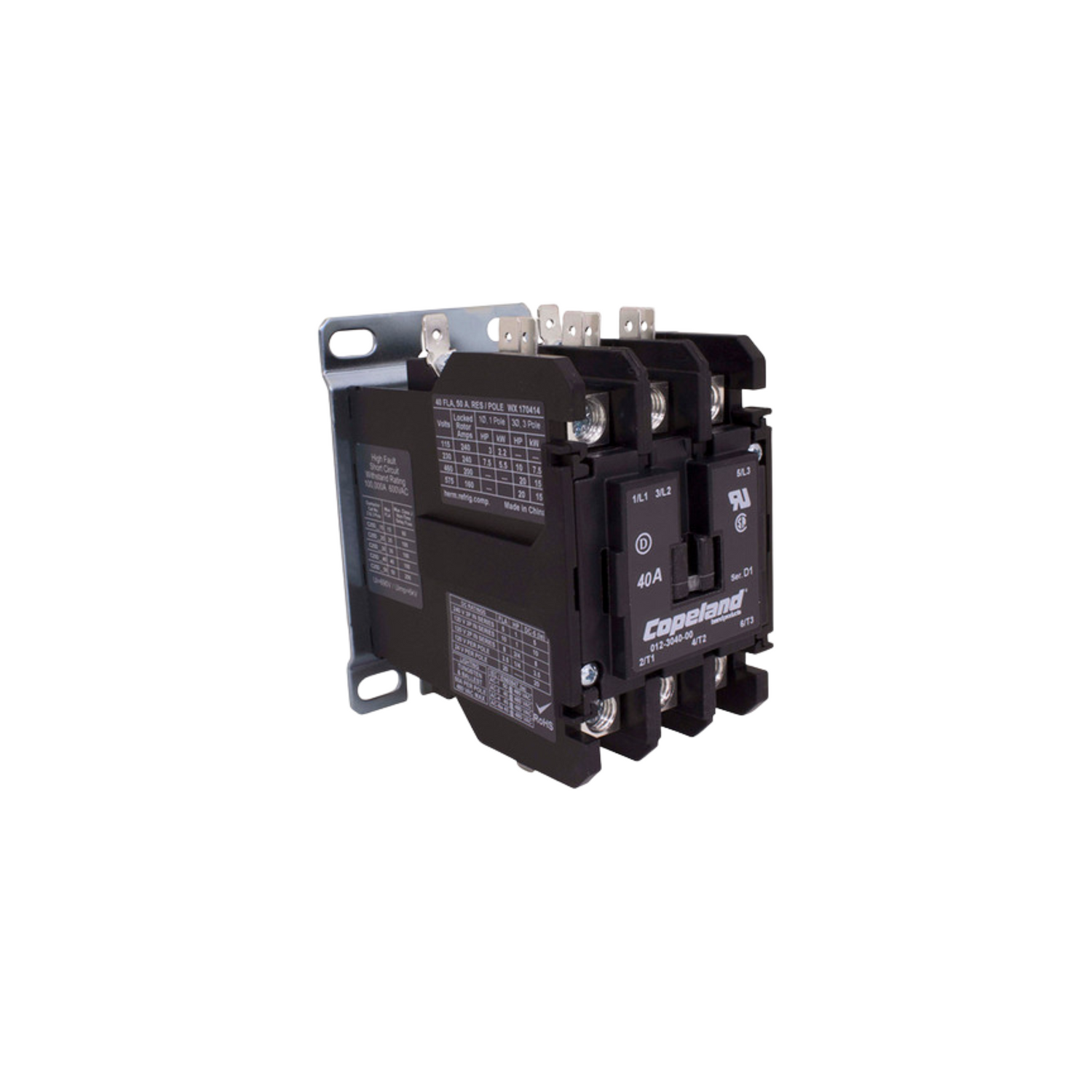 Copeland 912-3040-00 24 V 40 A 3-Pole Contactor