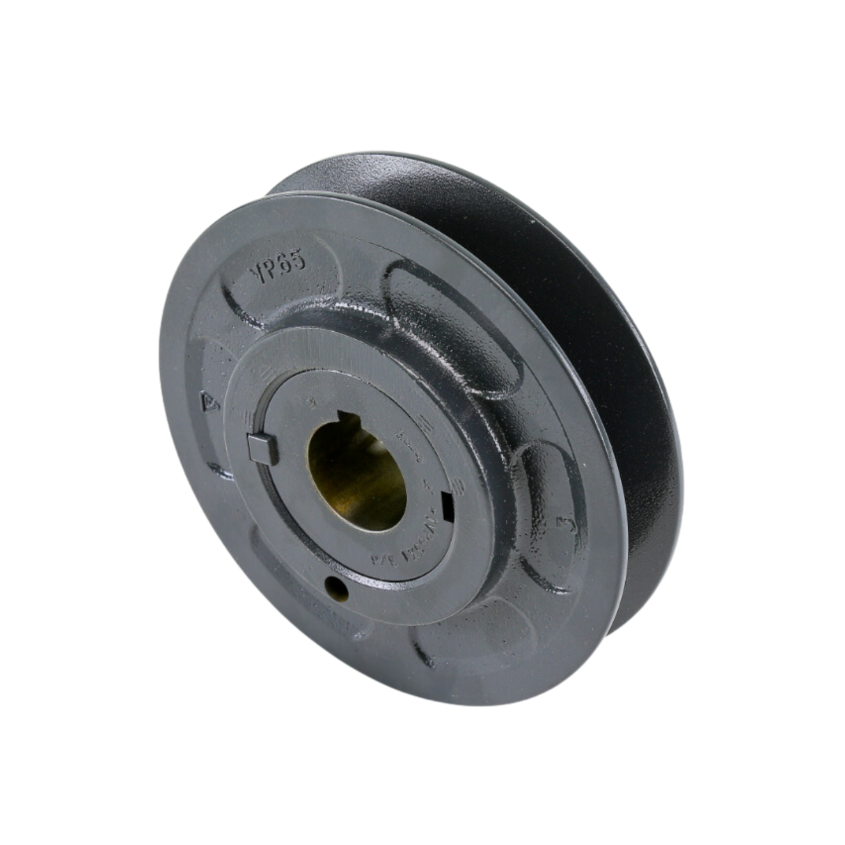 Browning 1VP65X 1 3/8 1 3/8" Bore Diameter, 6.50" Outside Diameter, Single Groove VP Cast Iron, Sheave with 4L, A, AX, 5L, B, BX, and BV Belts