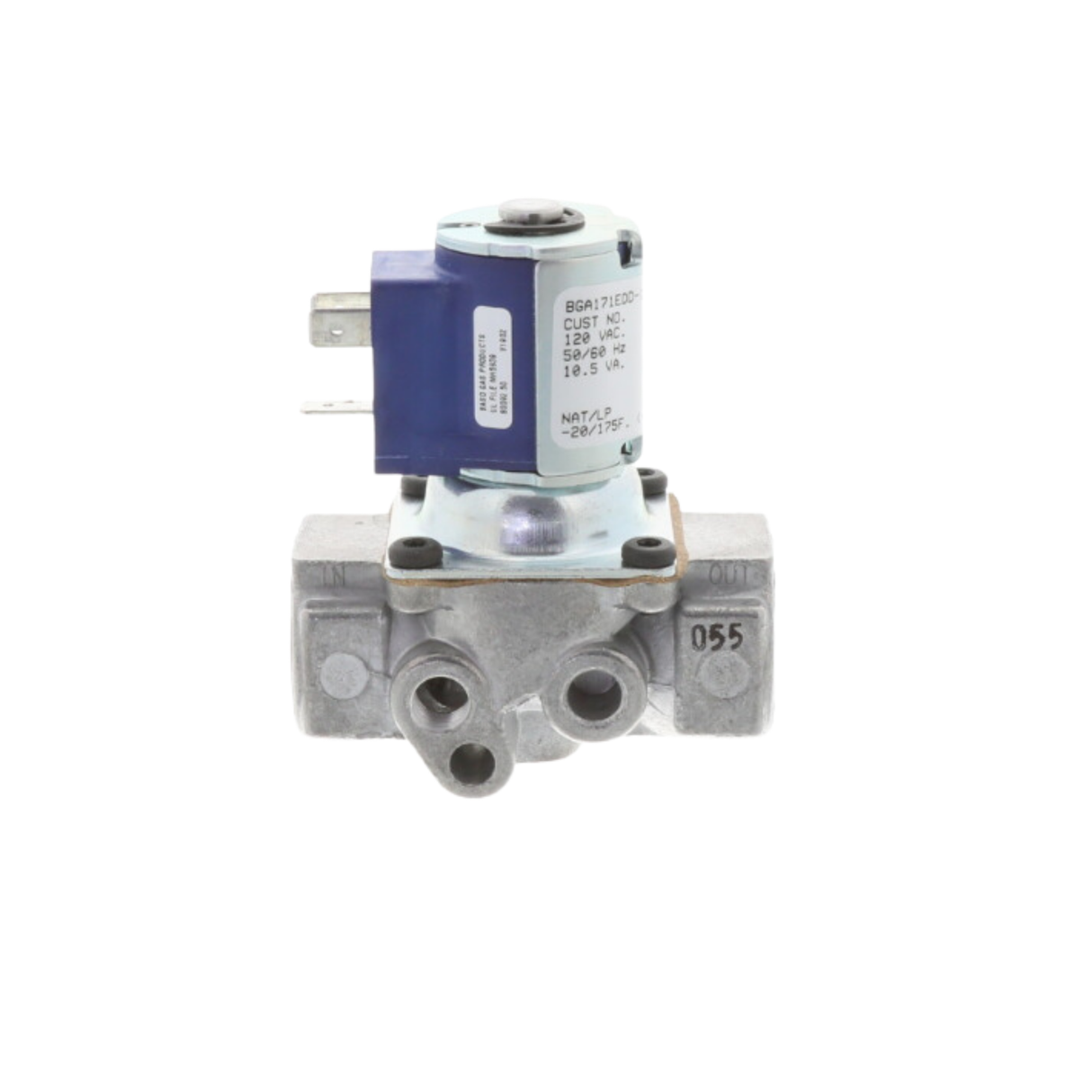 Baso BGA171EDD-1CDAC 1/2" NPT Connection Size, 120V, Natural Gas, LP Gas-Air Mixtures, Gas Valve