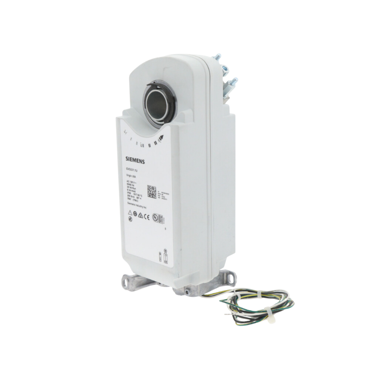 Siemens Building Technology GVD221.1U 120V, 200 Lb-In, 2 Position, Spring Return, Fire-Smoke Actuator