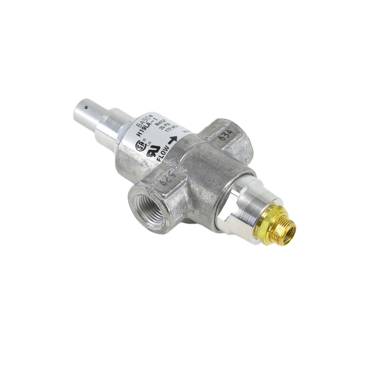 Baso H19LA-1 3/8" NPT Connection Size, Automatic Shut-Off, Pilot Gas Valve