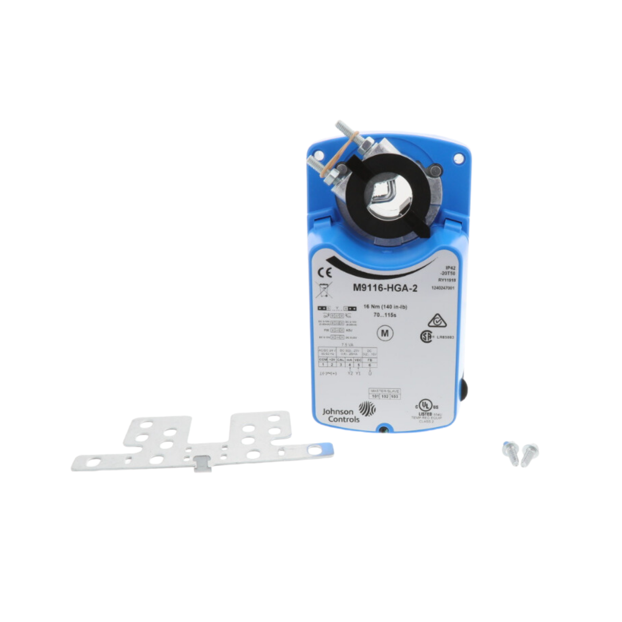 Johnson Controls M9116-HGA-2 24VAC, 24 VDC Supply Voltage, 70-115 Second Running Time, Actuator