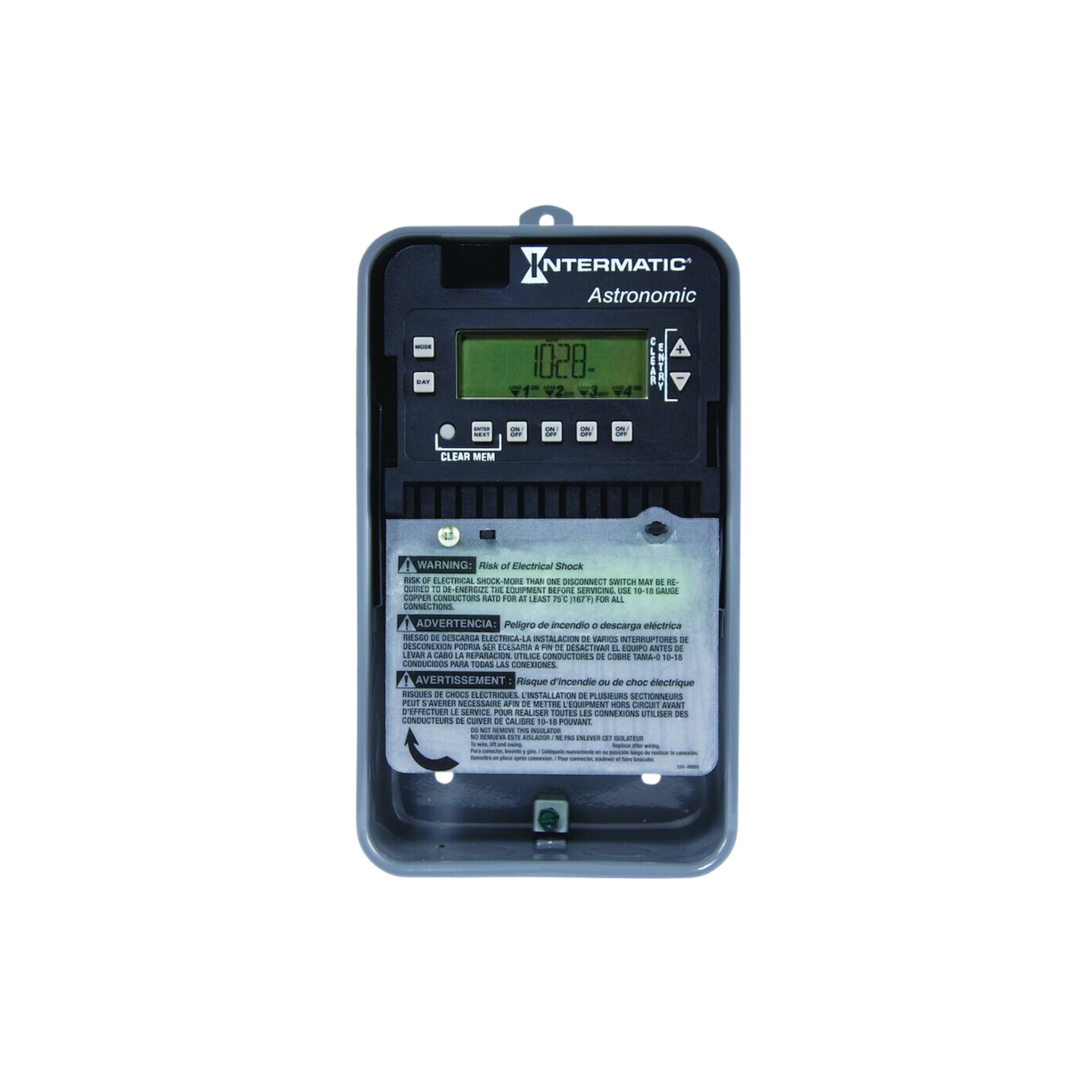 Intermatic ET8415CR 120/277 V Auto Voltage Lockable 3R Enclosure 7-Day Astronomic Time Switch