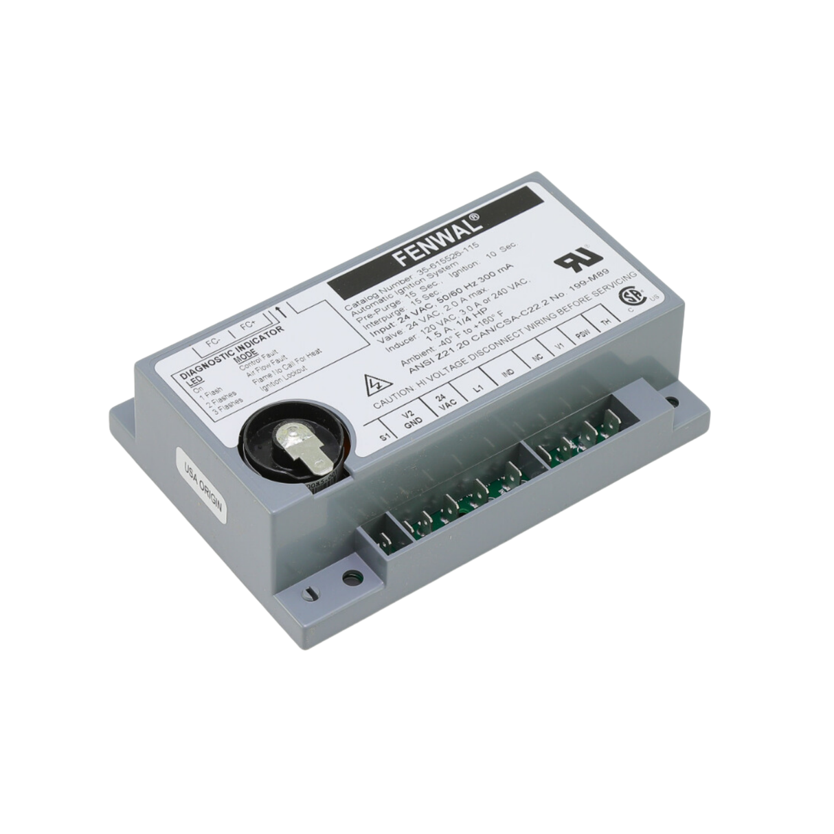 Fenwal 35-615526-115 24V, 15s Pre-Purge, 15s Inter-Purge, 10s Ignition Time, Automatic Ignition System