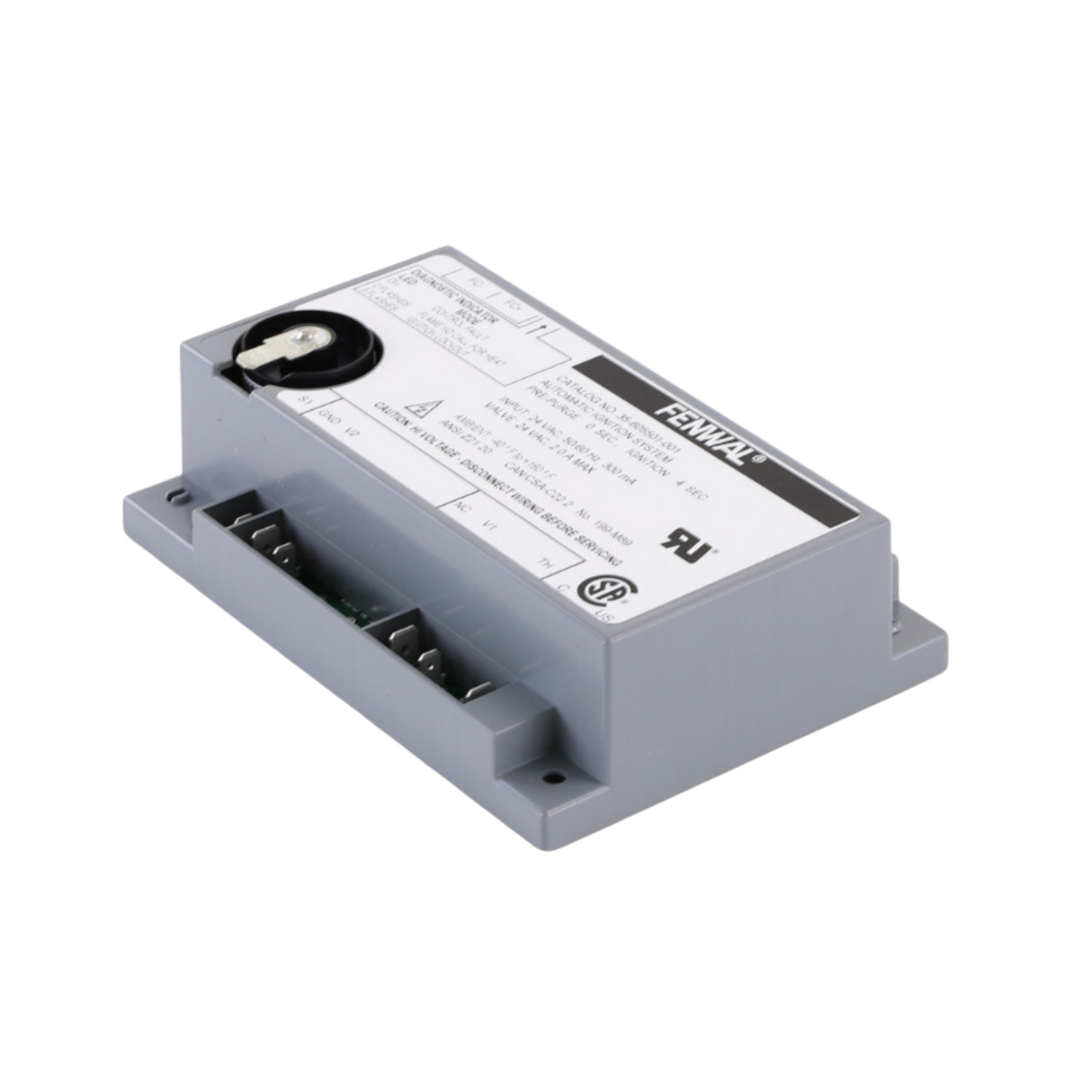 Fenwal 35-605501-001 24VAC, 0 Pre-Purge, 0 Inter-Purge, 4s Ignition Time, Direct, Spark Ignition Module