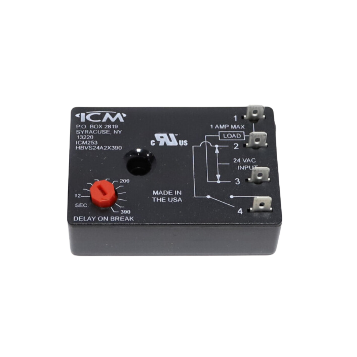 ICM Controls ICM253 18-30VAC, 50/60 Hertz, Post-Purge Fan, Delay Time