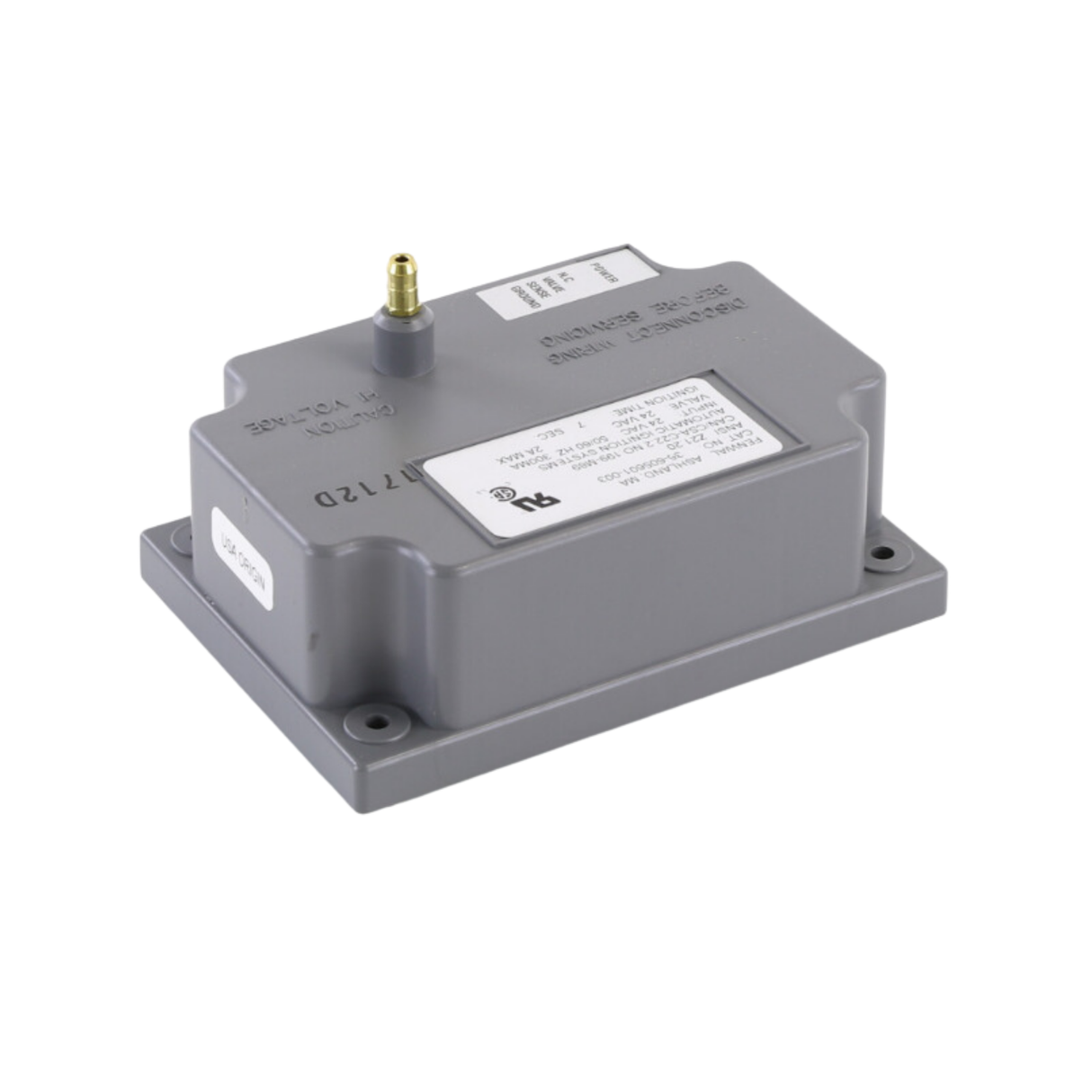 Fenwal 35-605601-003 24VAC, 0 Pre-Purge, 0 Inter-Purge, 7s Ignition Time, Direct Spark Ignition Module