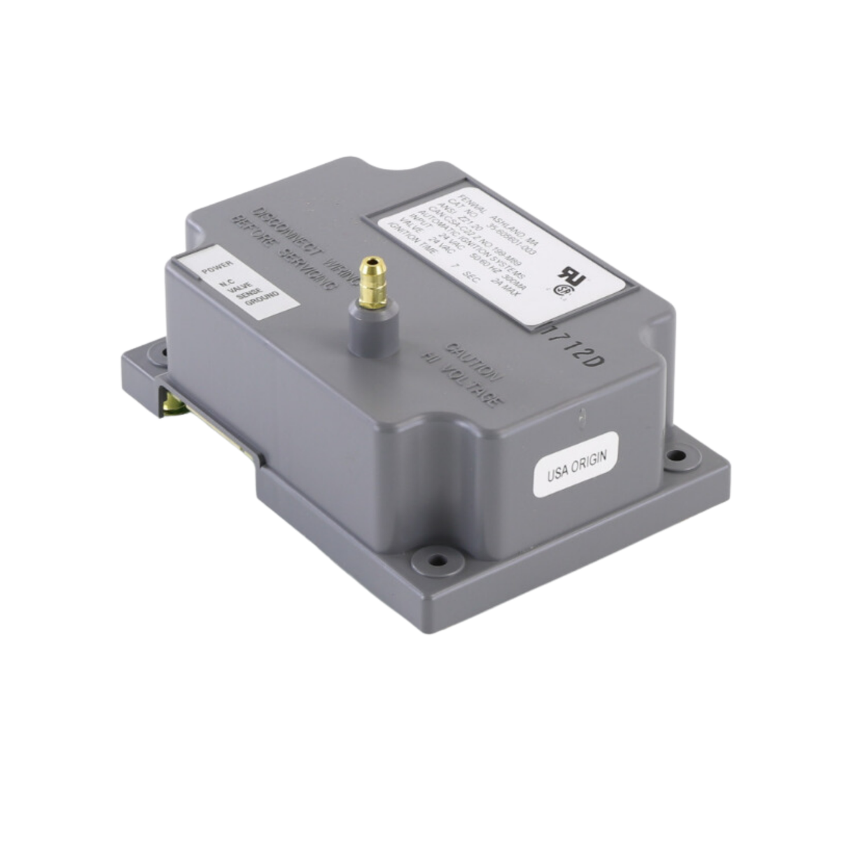 Fenwal 35-605601-003 24VAC, 0 Pre-Purge, 0 Inter-Purge, 7s Ignition Time, Direct Spark Ignition Module