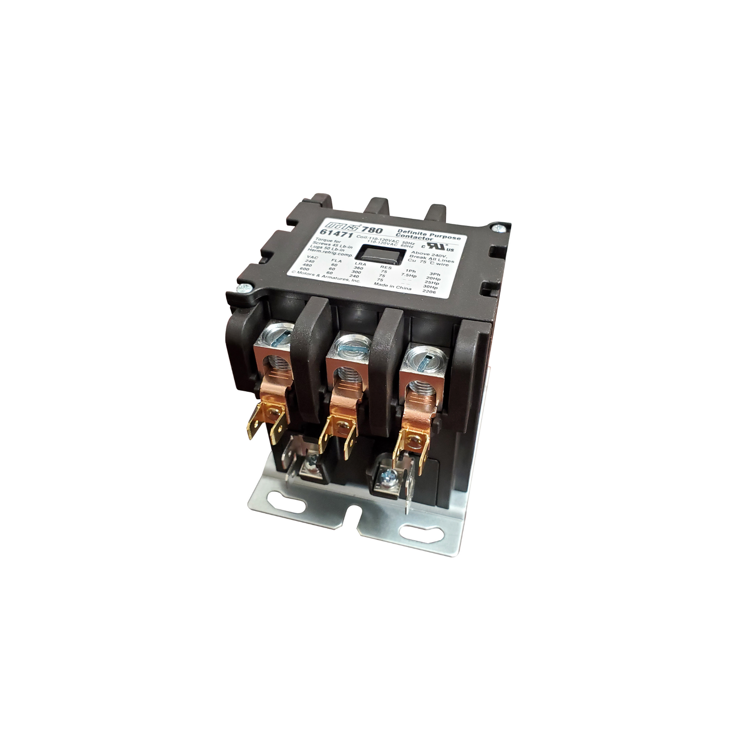 MARS 61471 120 V 60 A 3-Pole Contactor