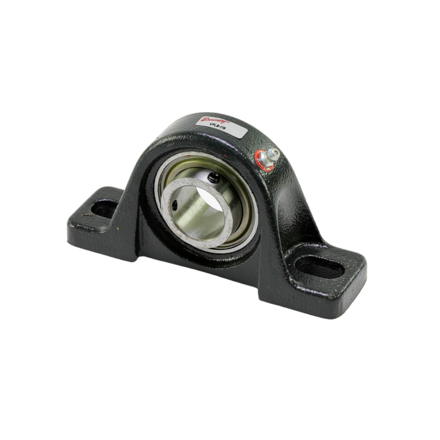 Browning VPLS-119 1 3/16"" Bore Diameter, Intermediate Duty Cast Iron Low Base Pillow Block, 4381 lbf Load Capacity, Ball Bearing with Setscrew Locking and Contact Seal