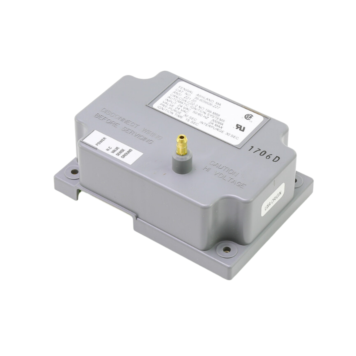 Fenwal 35-605606-227 24VAC, 30s Pre-Purge, 30s Inter-Purge, 15s Ignition Time, Automatic Ignition System