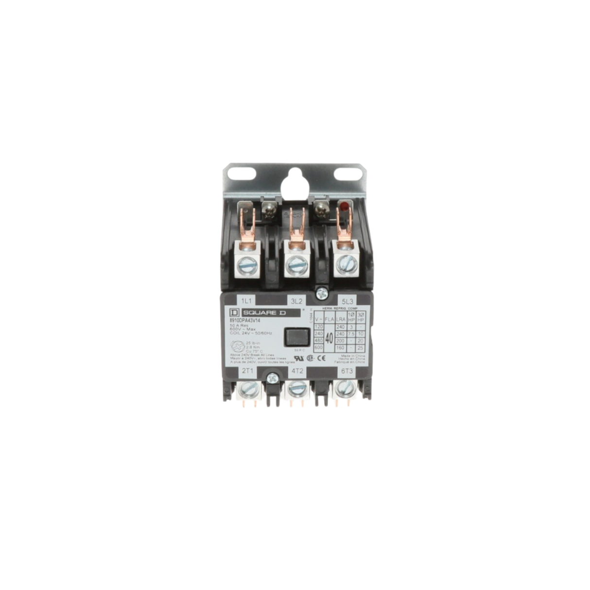 Schneider Electric (Square D) 8910DPA43V14 DP 24 V 40 A 3-Pole Contactor
