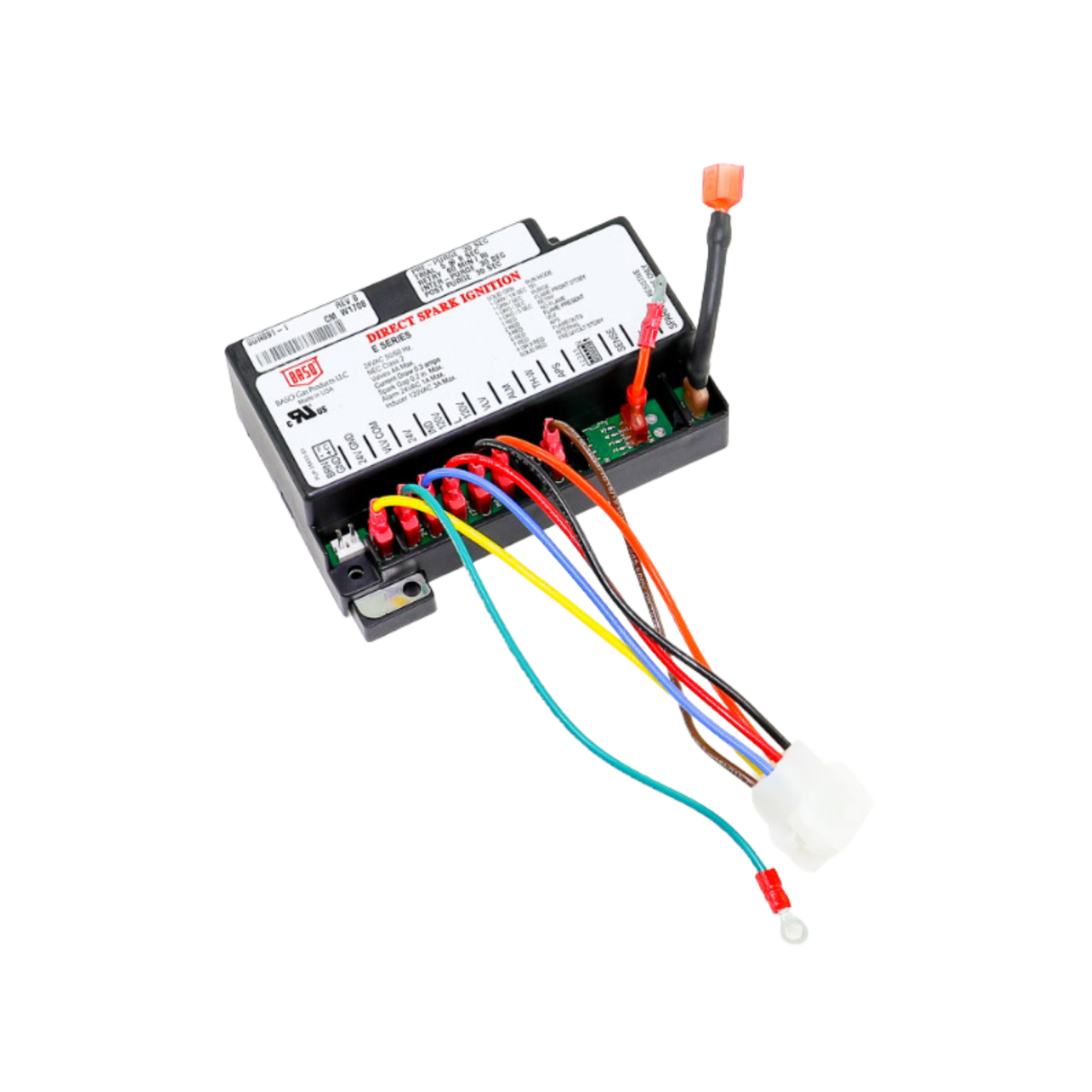 Baso BGN891-1C 24VAC, 30 Seconds Inter-Purge/Pre-Purge/Post-Purge Time, 60 Minutes Retry, 8 Seconds Three Try for Ignition, Direct Spark Ignition Control Board with Remote Flame Sensing for Lennox Pulse Furnaces