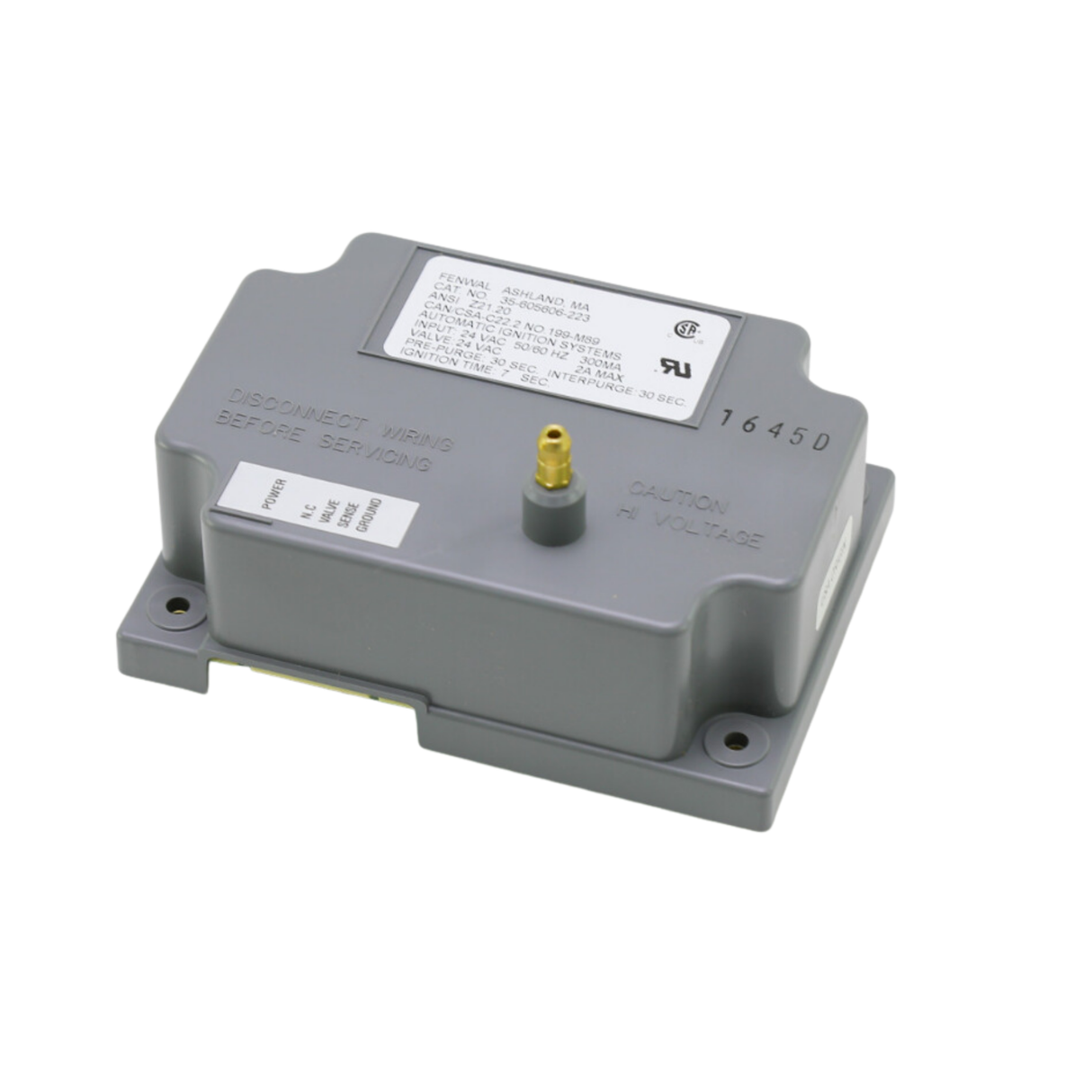 Fenwal 35-605606-223 24VAC, 30s Pre-Purge, 30s Inter-Purge, 7s Ignition Time, Automatic Ignition System