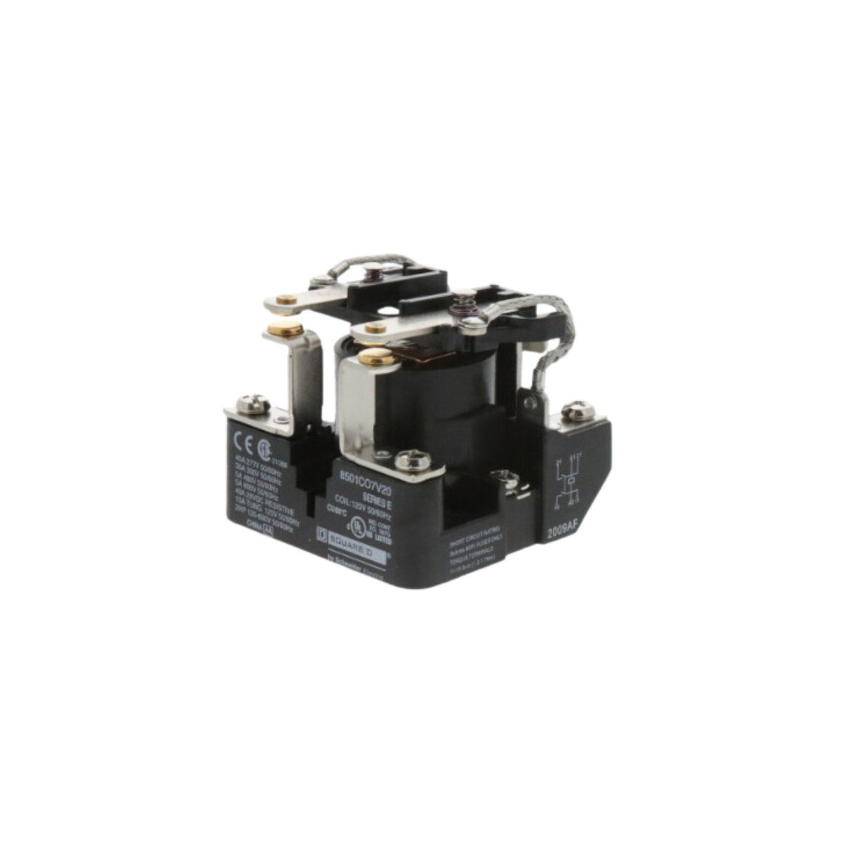 Schneider Electric (Square D) 8501CO7V20 240VAC, 10A, DPST, Power Relay