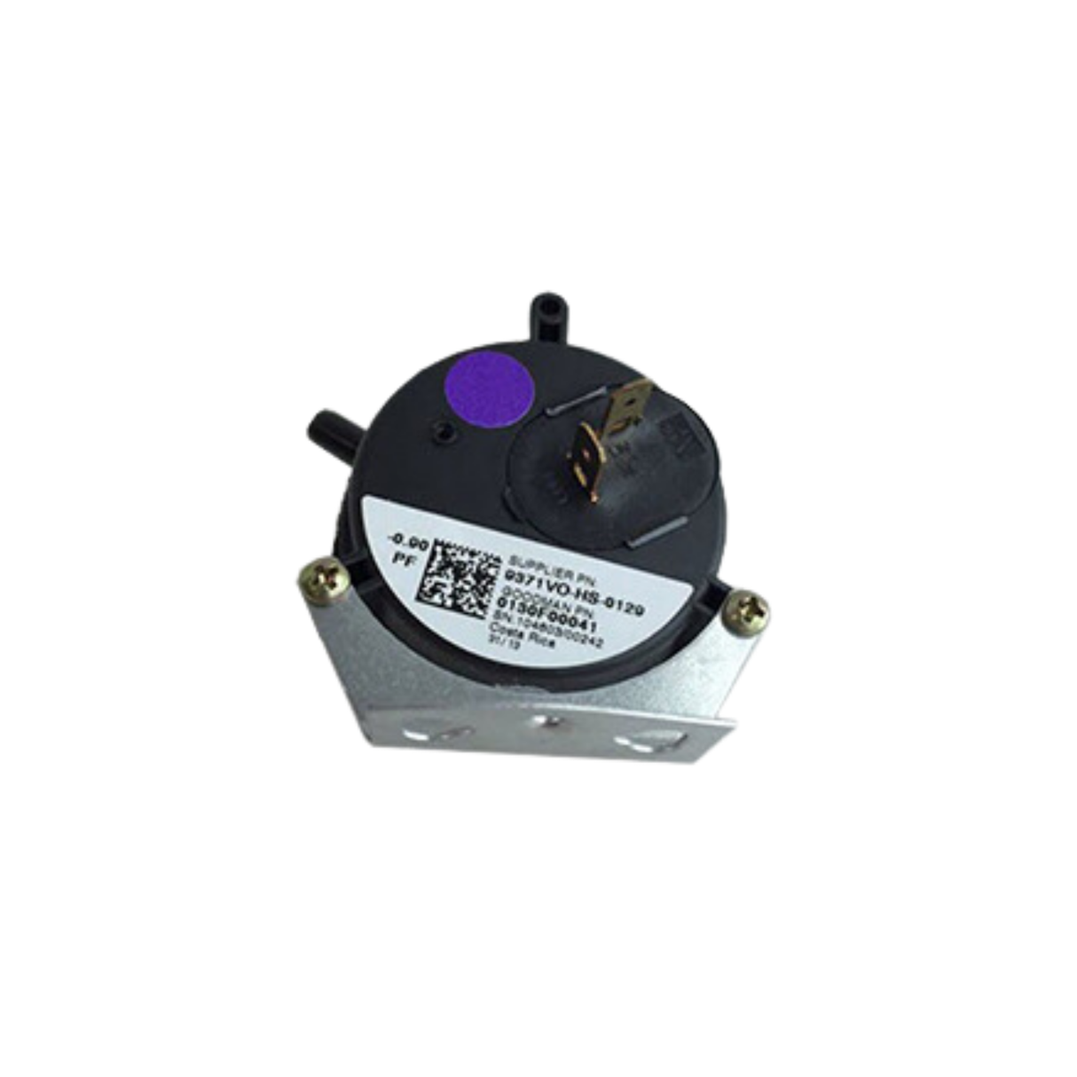 Goodman 0130F00041 -0.90" PF SPST Pressure Switch
