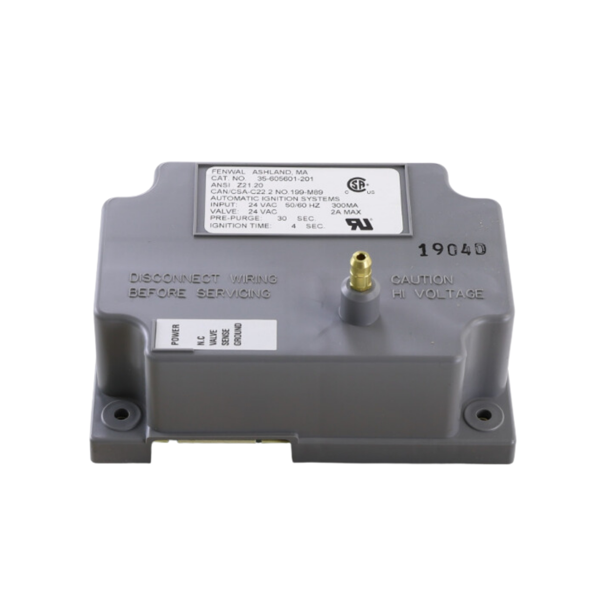 Fenwal 35-605601-201 24VAC, 30s Pre-Purge, 0 Inter-Purge, 4s Ignition Time, MOD, Direct Spark Ignition Module
