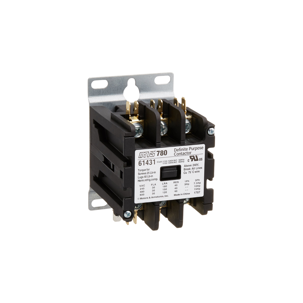 Mars 61431 120 V 30 A Contactor