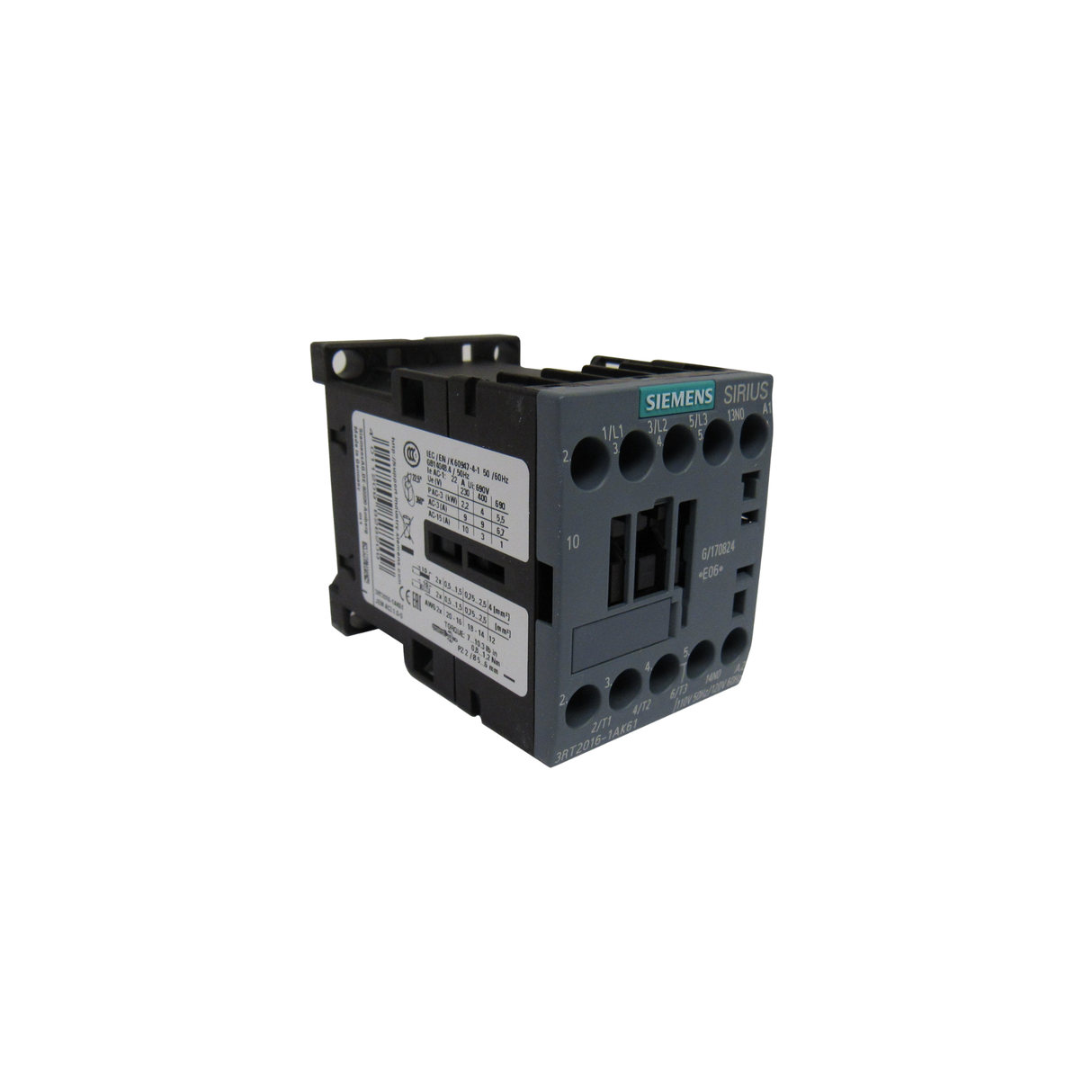 Siemens Industrial Controls 3RT2016-1AK61 120 V 9 A Contactor