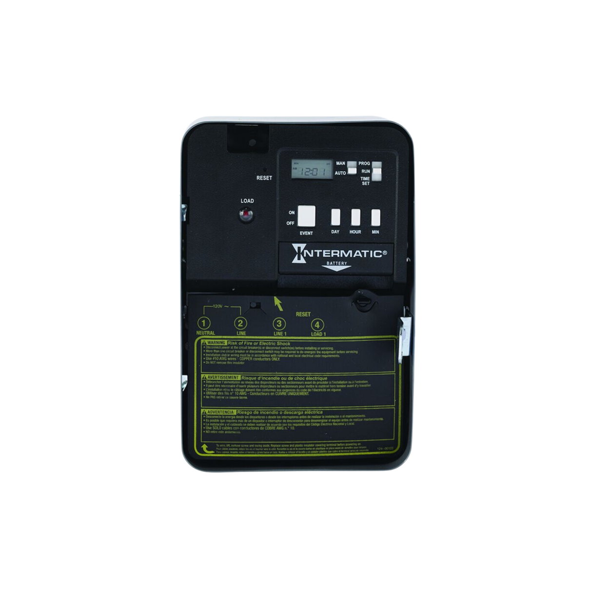 Intermatic EH10 120 VAC 60 Hz 7-Day SPST Electronic Water Heater Time Switch