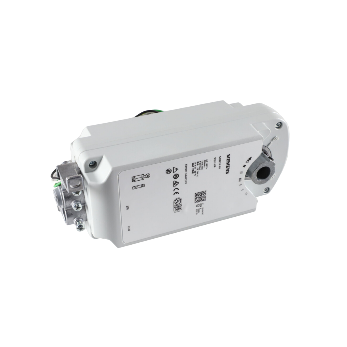Siemens Building Technology GRD221.1U 24V, 30 Lb-In, 2 Position, Spring Return, Fire-Smoke Actuator