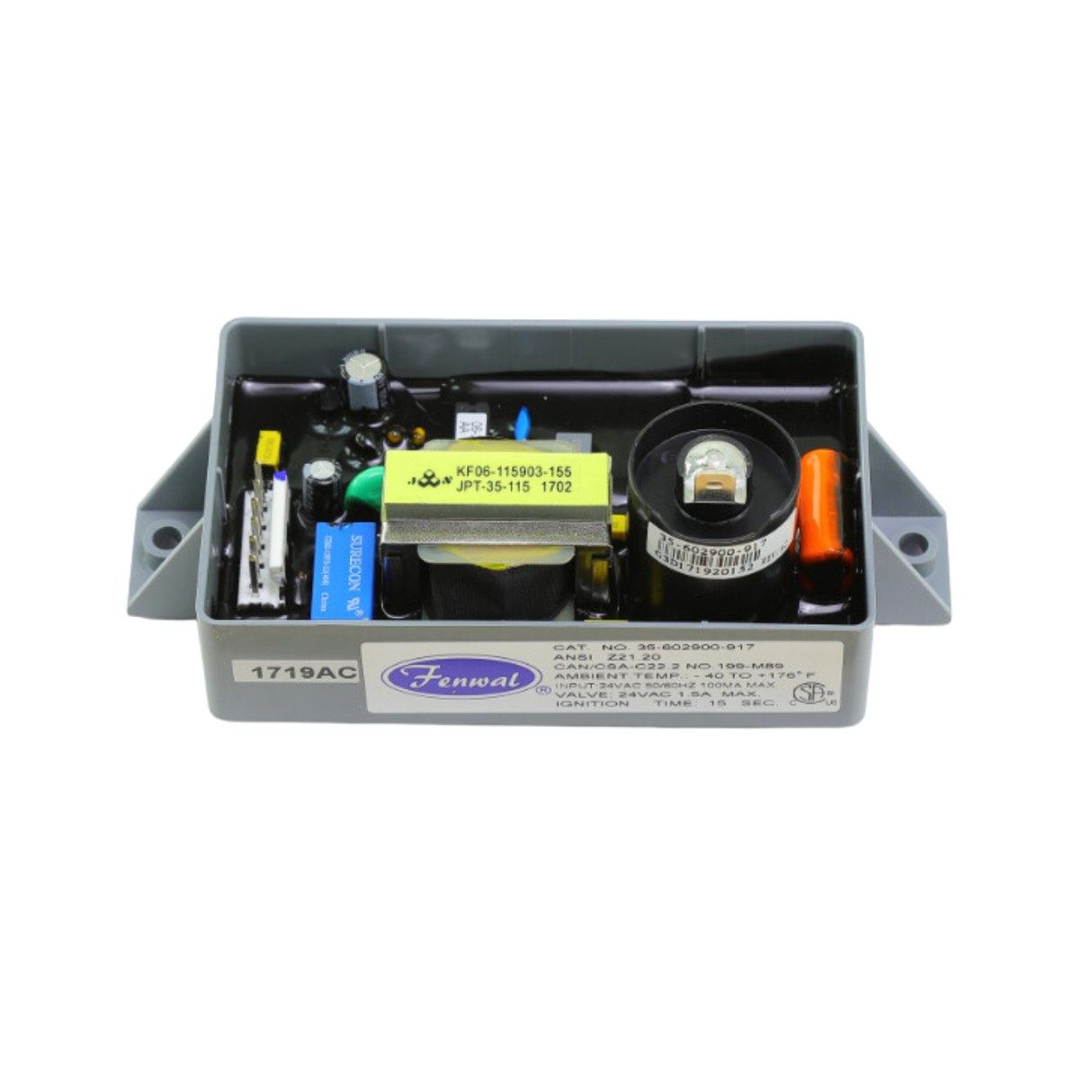 Fenwal 35-602900-917 24V, 0 Pre-Purge, 0 Inter-Purge, 15s Ignition Time, Remote Reset Ignition Module