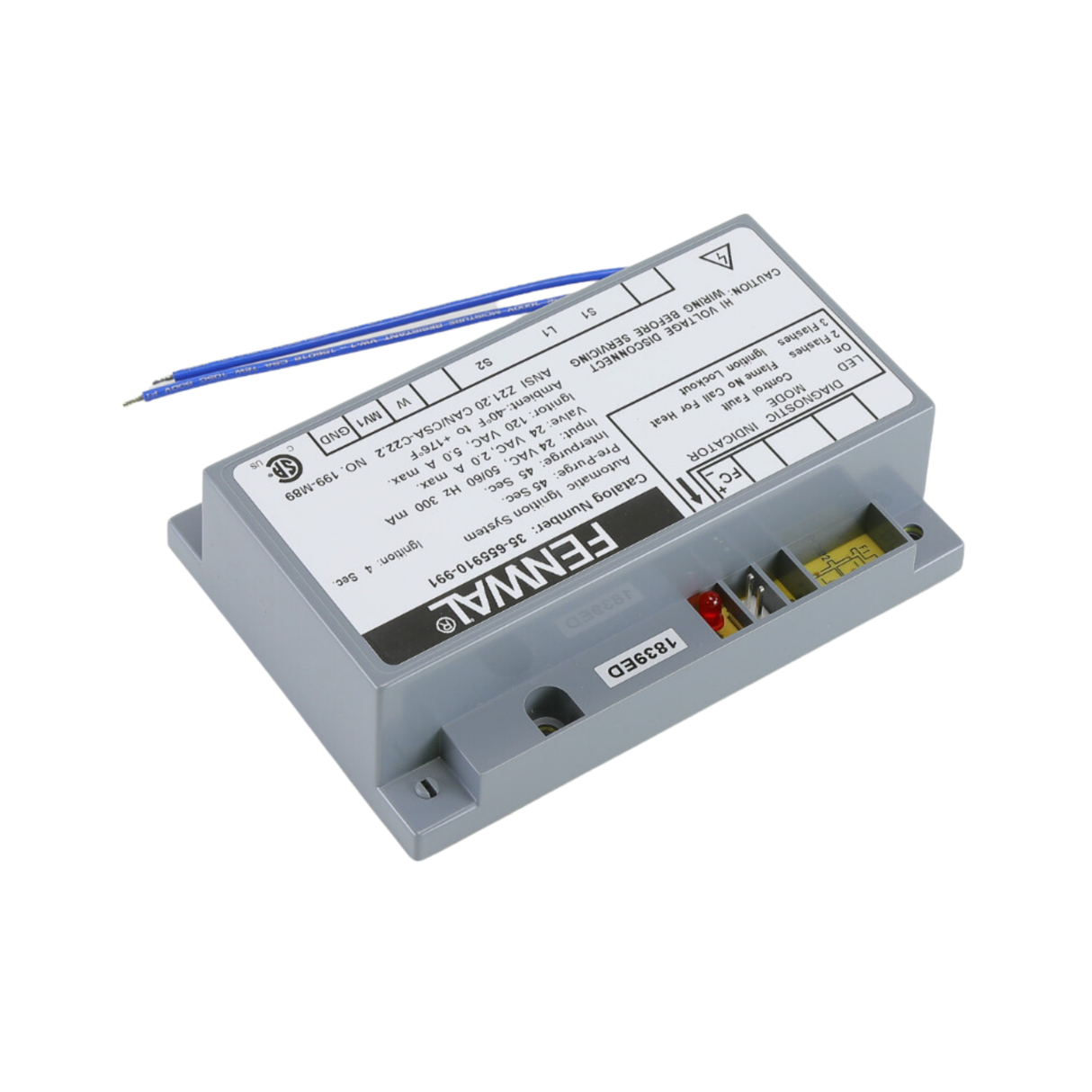 Fenwal 35-655910-991 24VAC, 45s Pre-Purge, 45s Inter-Purge, 4s Ignition Time, HSI, Ignition Module