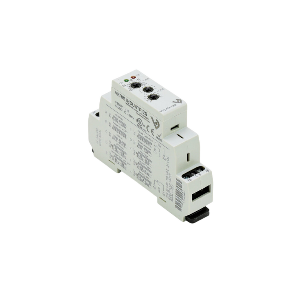 Veris Industries VTD1P-UNI 15 A SPDT Time Delay Relay