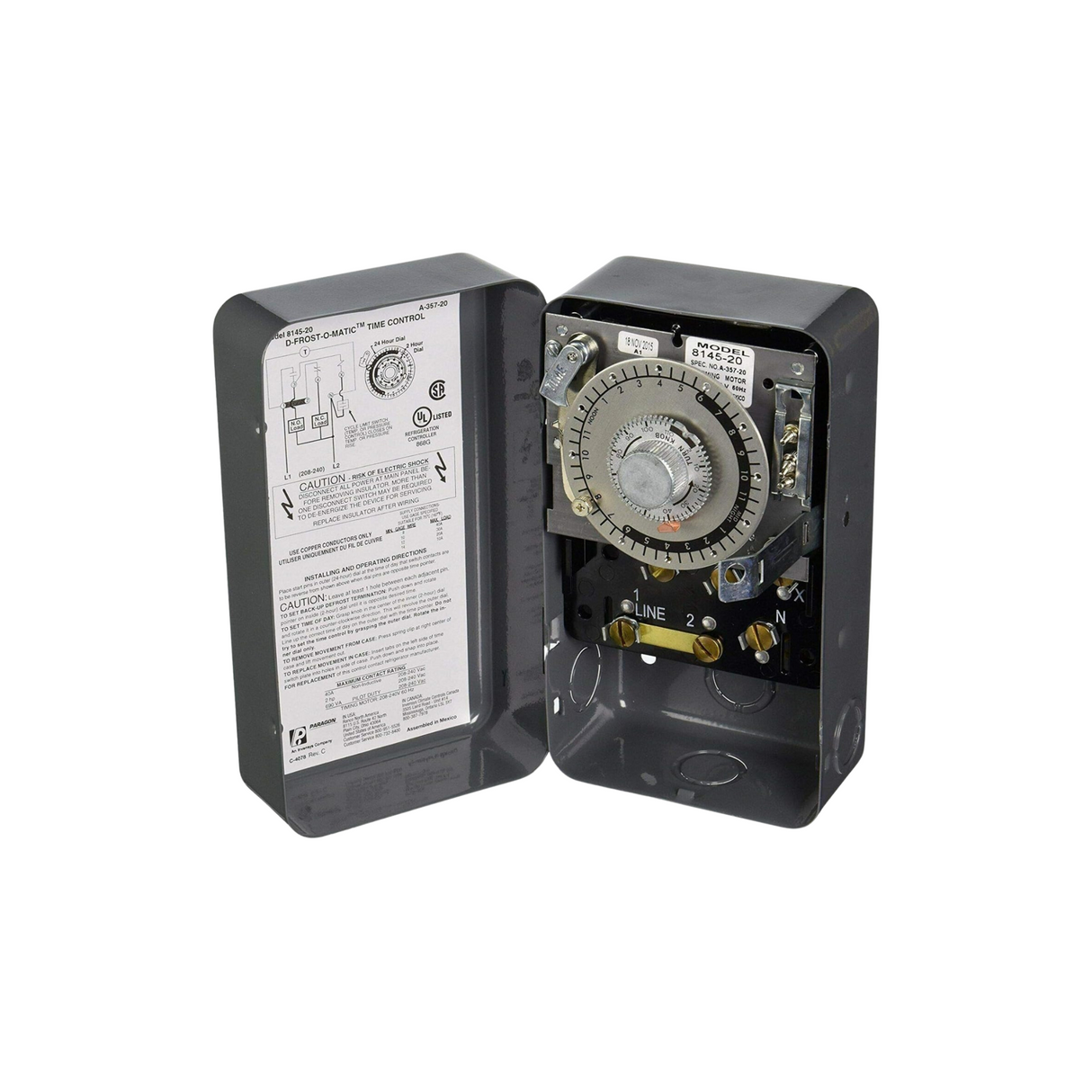 Paragon 8045-20 208-240 V 50/60 Hz 40 A Defrost Timer Control