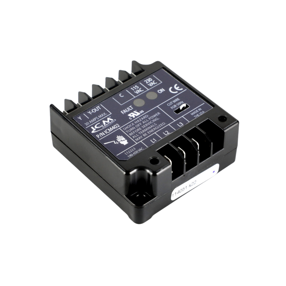 ICM Controls ICM402 190-600VAC, SPST Normally Open Relay, Three Phase Line Voltage Monitor with Automatic Reset from a Fault Condition