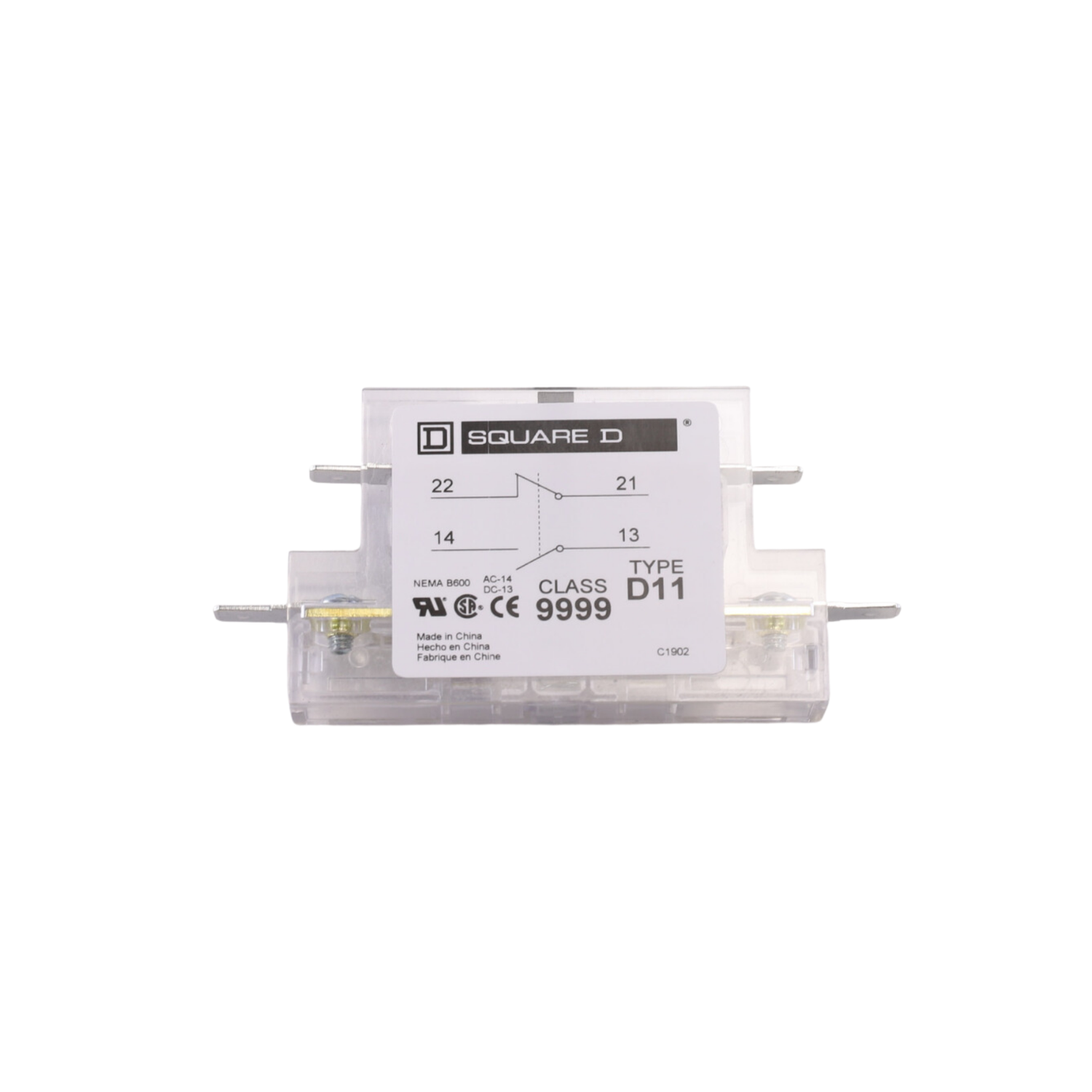 Schneider Electric (Square D) 9999D11 1N/O 1N/C, Auxiliary Contact