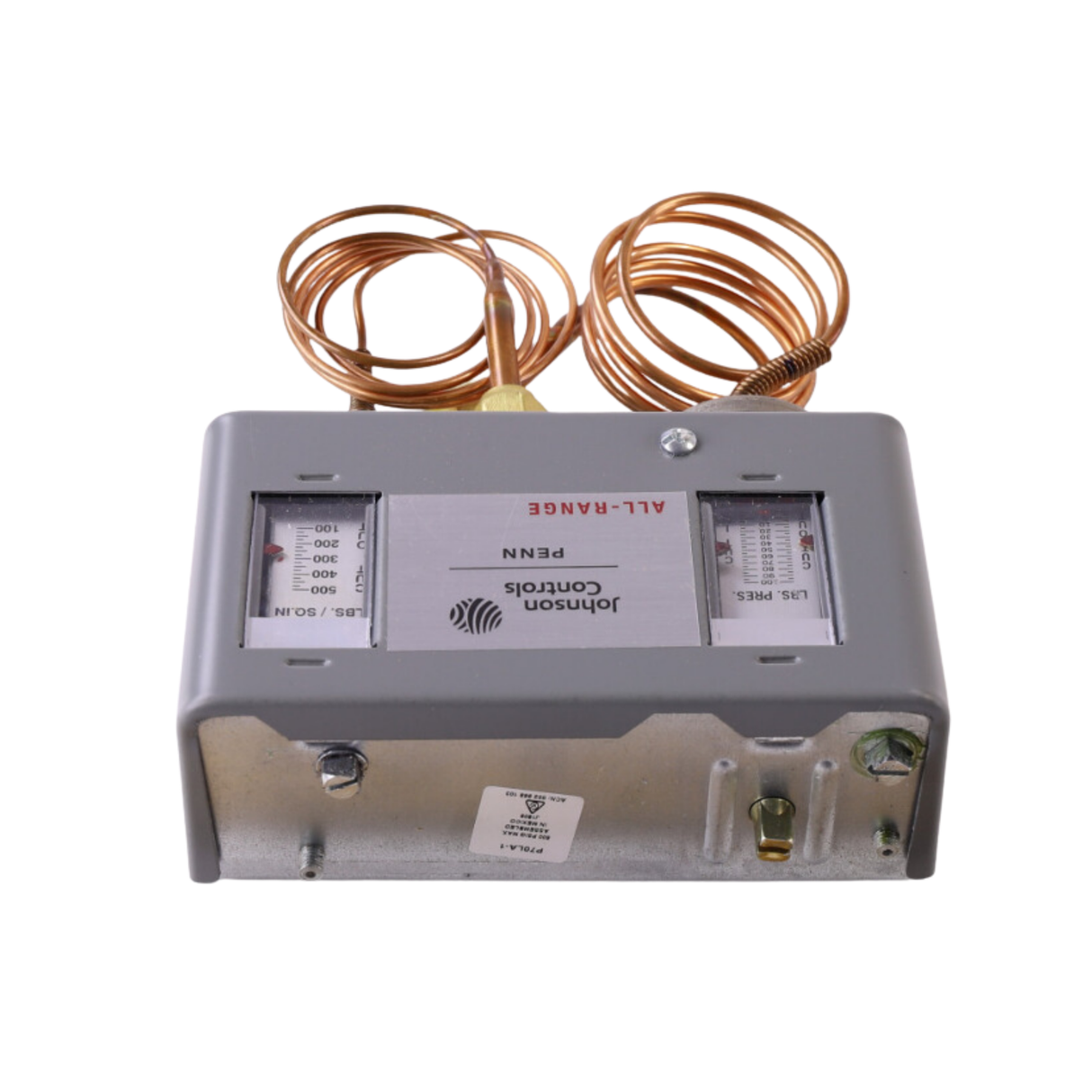 Johnson Controls P70LA-1 Auto-Reset, SPST, Nema 1 Enclosure, Dual, Pressure Control