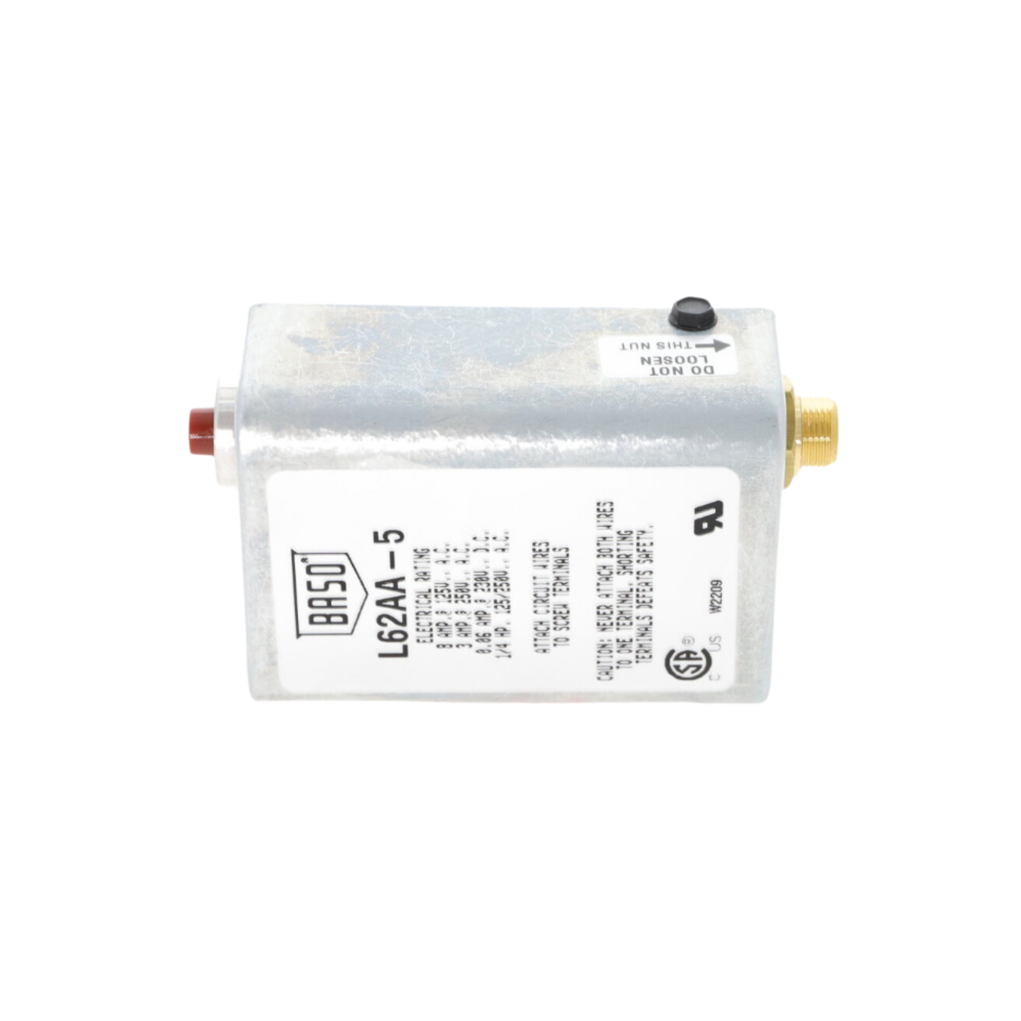 Baso L62AA-5 Pilot Safety Switch - Honeywell C434A ITT A100G 542 WR 36E01 (2024 Date)