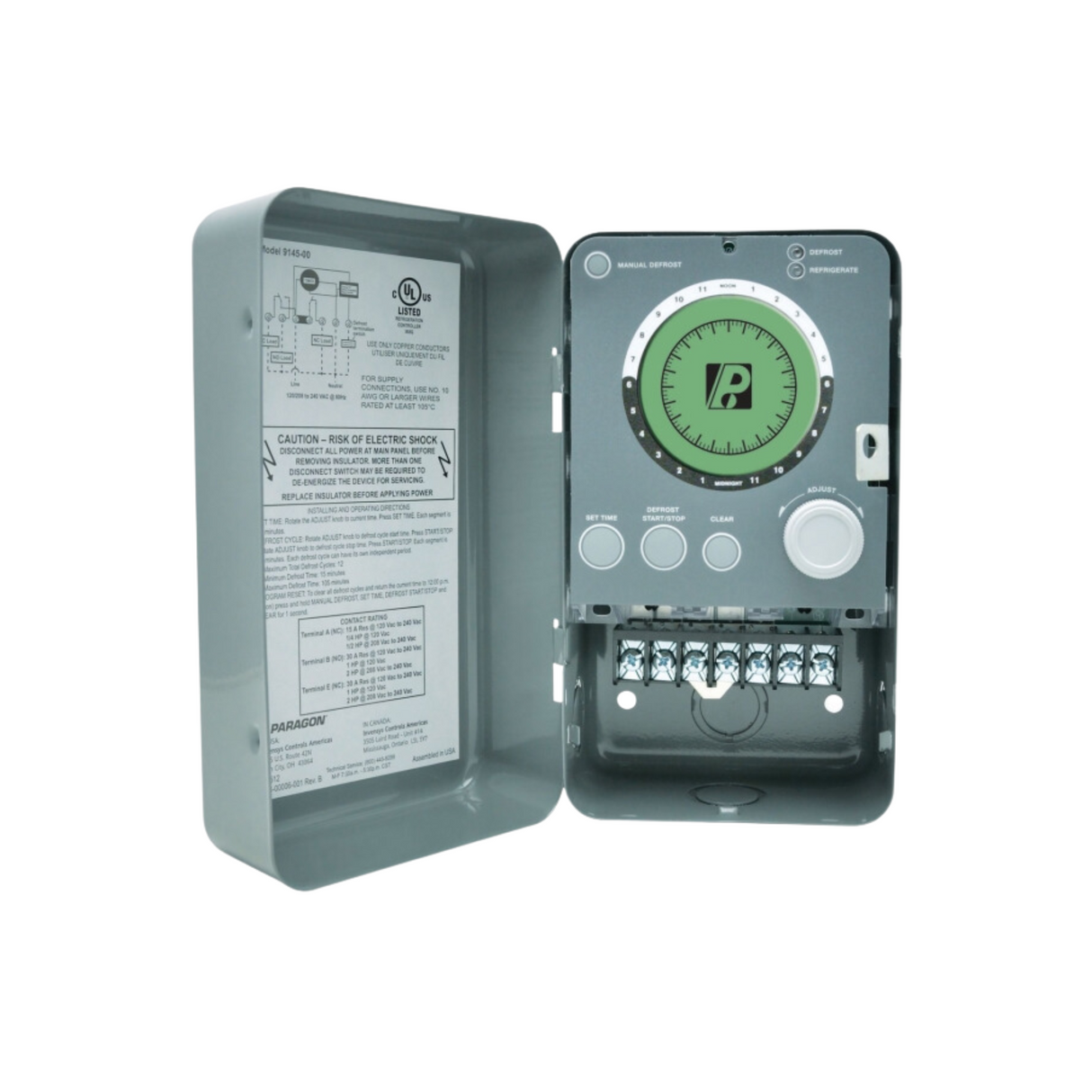 Paragon 9145-00 120/208-240 V 6.0 A Defrost Timer