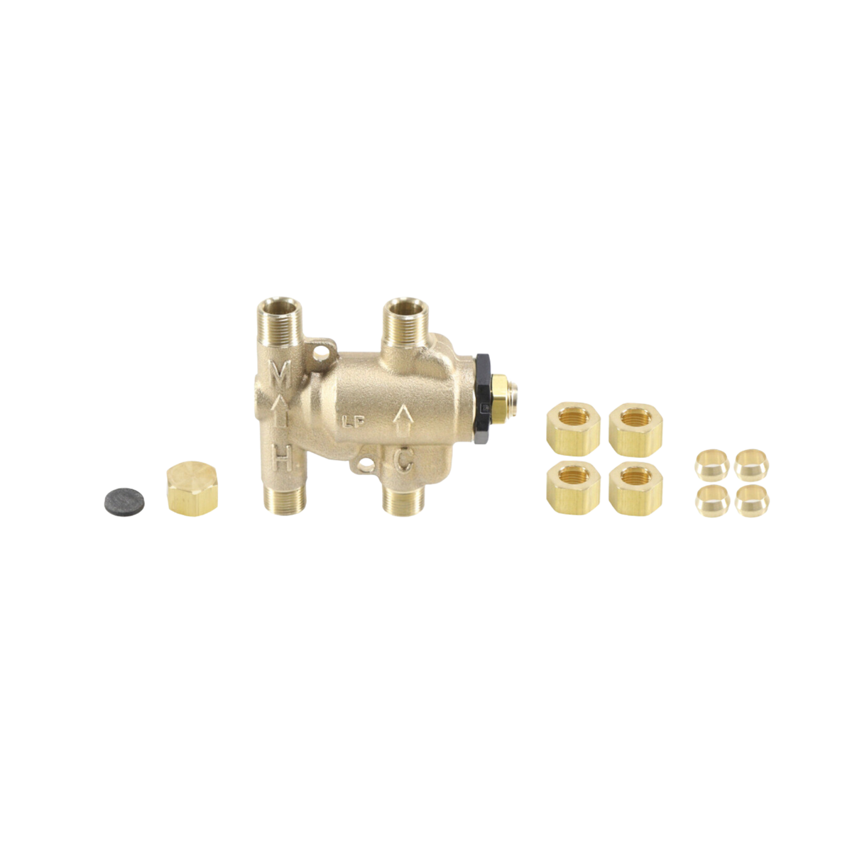 Watts 0204152 LFUSG-B Series, 2.25 GPM Capacity, 3/8" Connection, 150 PSI Max, Thermostatic Mixing Valve