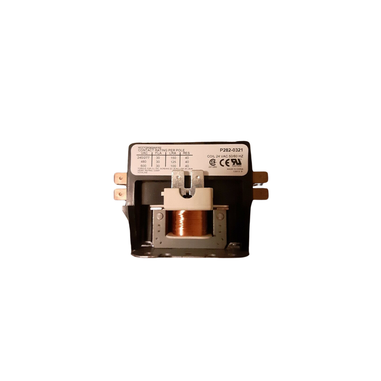 Carrier P282-0321 24 V, 30 A, 2-Poles Contactor