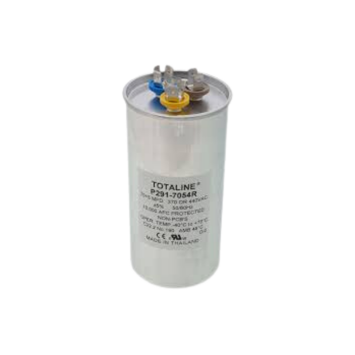 Carrier P291-7054R 440 VAC 70/5 MFD Round Dual Run Capacitor