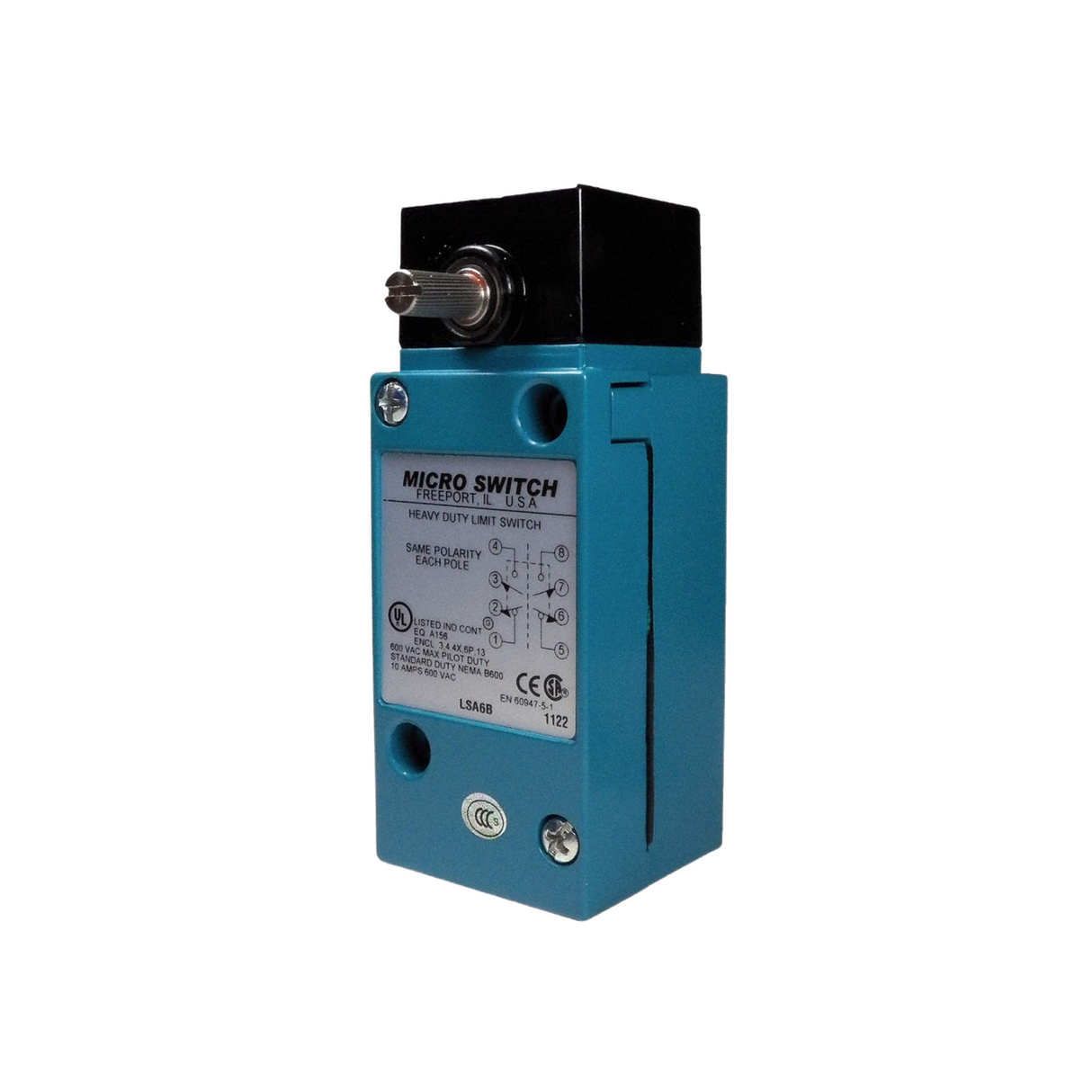 Honeywell LSA2B - Limit Switch, Plug-In, Side Rotary, 10A, Silver (Limited Availability)