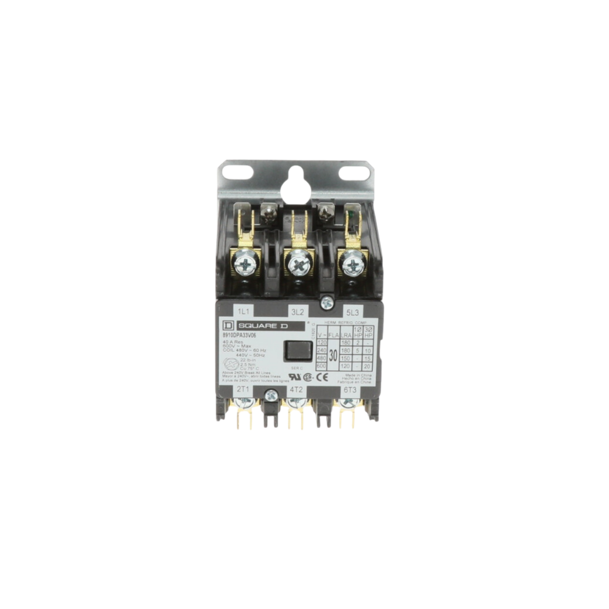 Schneider Electric (Square D) 8910DPA33V06 480V, 30A, 3 Pole, Contactor