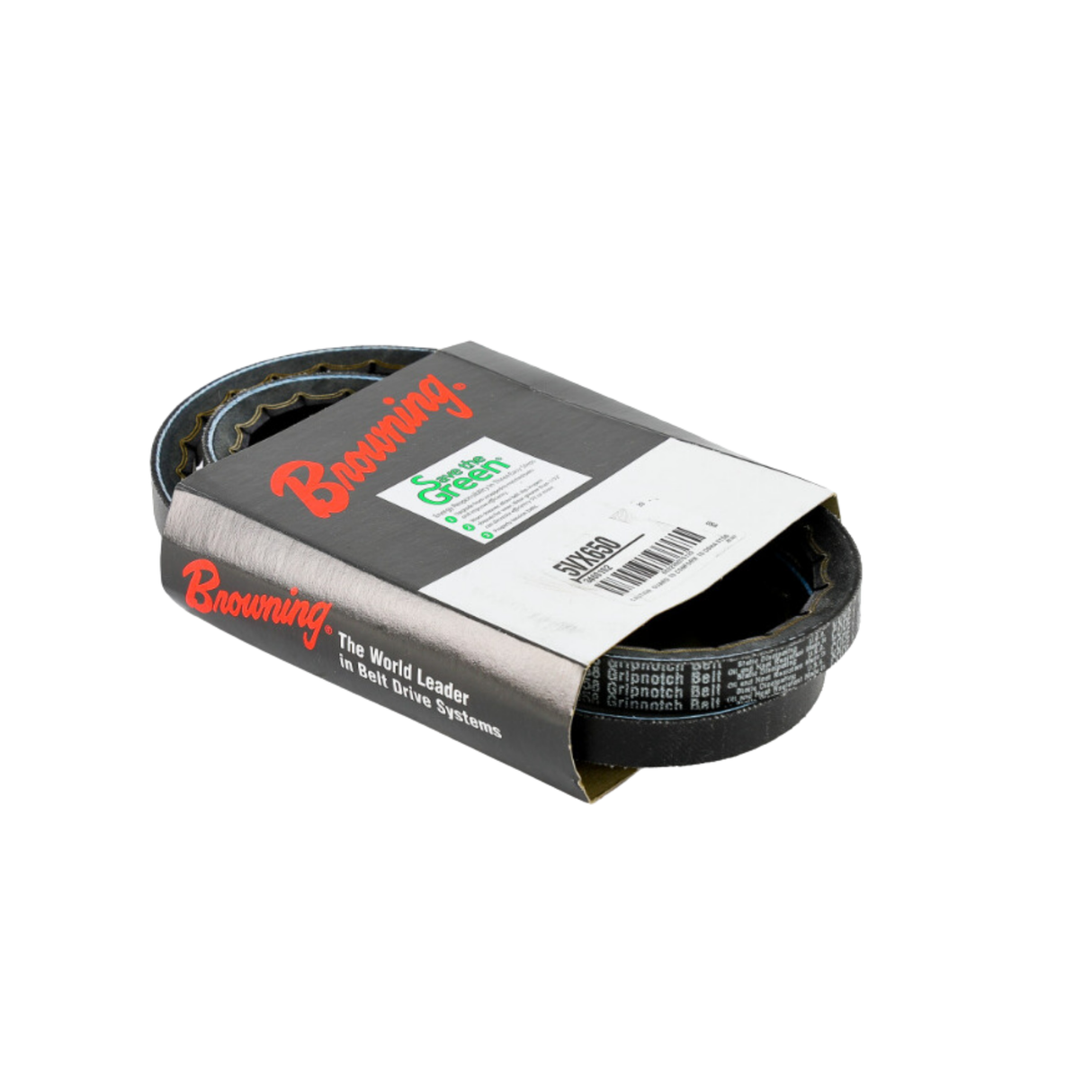 Browning 5VX650 65" Outside Diameter, EPDM, ARPM IP-22, Oil & Chemical per ARPM IP-3-2, Static Dissipating per ARPM IP-3-3, 5VX, Notched 358, Grip Belt