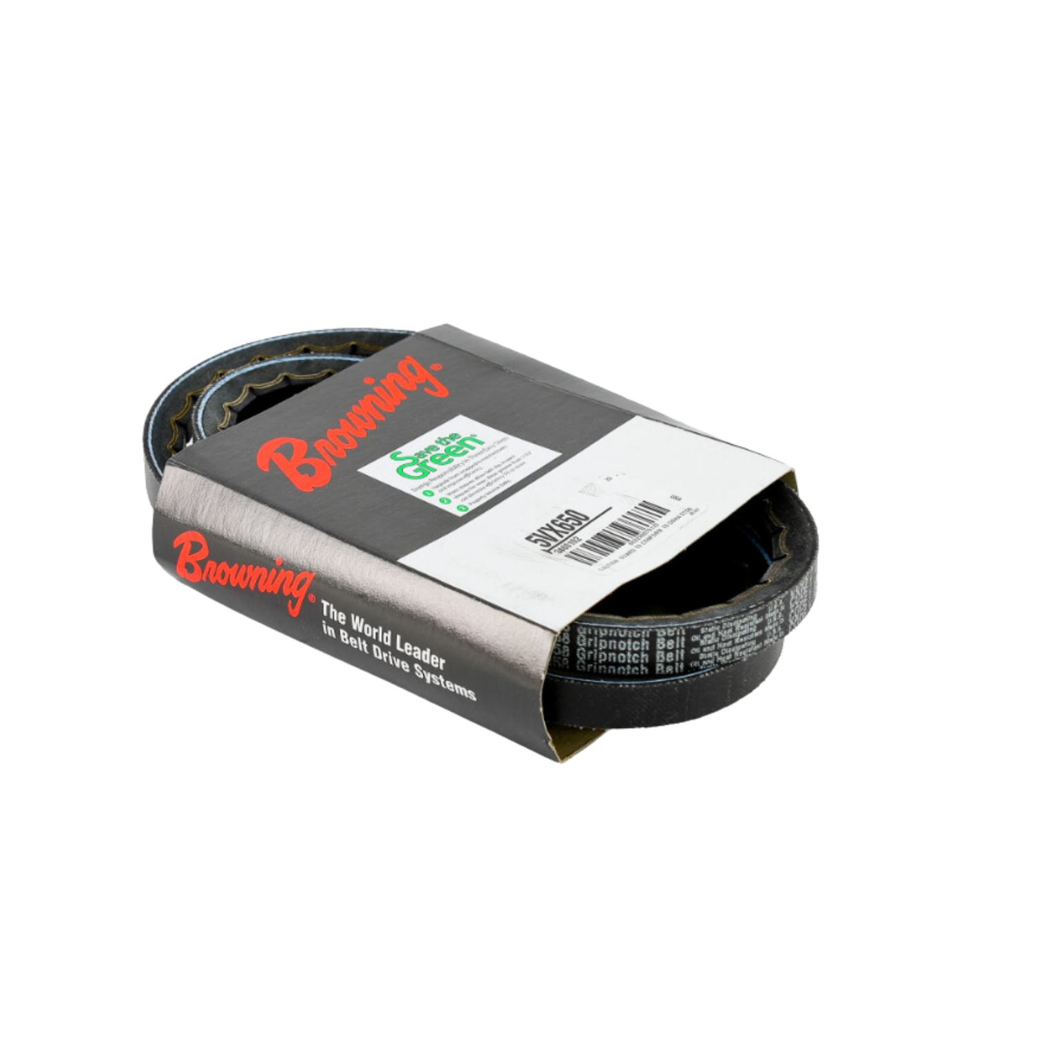 Browning 5VX650 65" Outside Diameter, EPDM, ARPM IP-22, Oil & Chemical per ARPM IP-3-2, Static Dissipating per ARPM IP-3-3, 5VX, Notched 358, Grip Belt