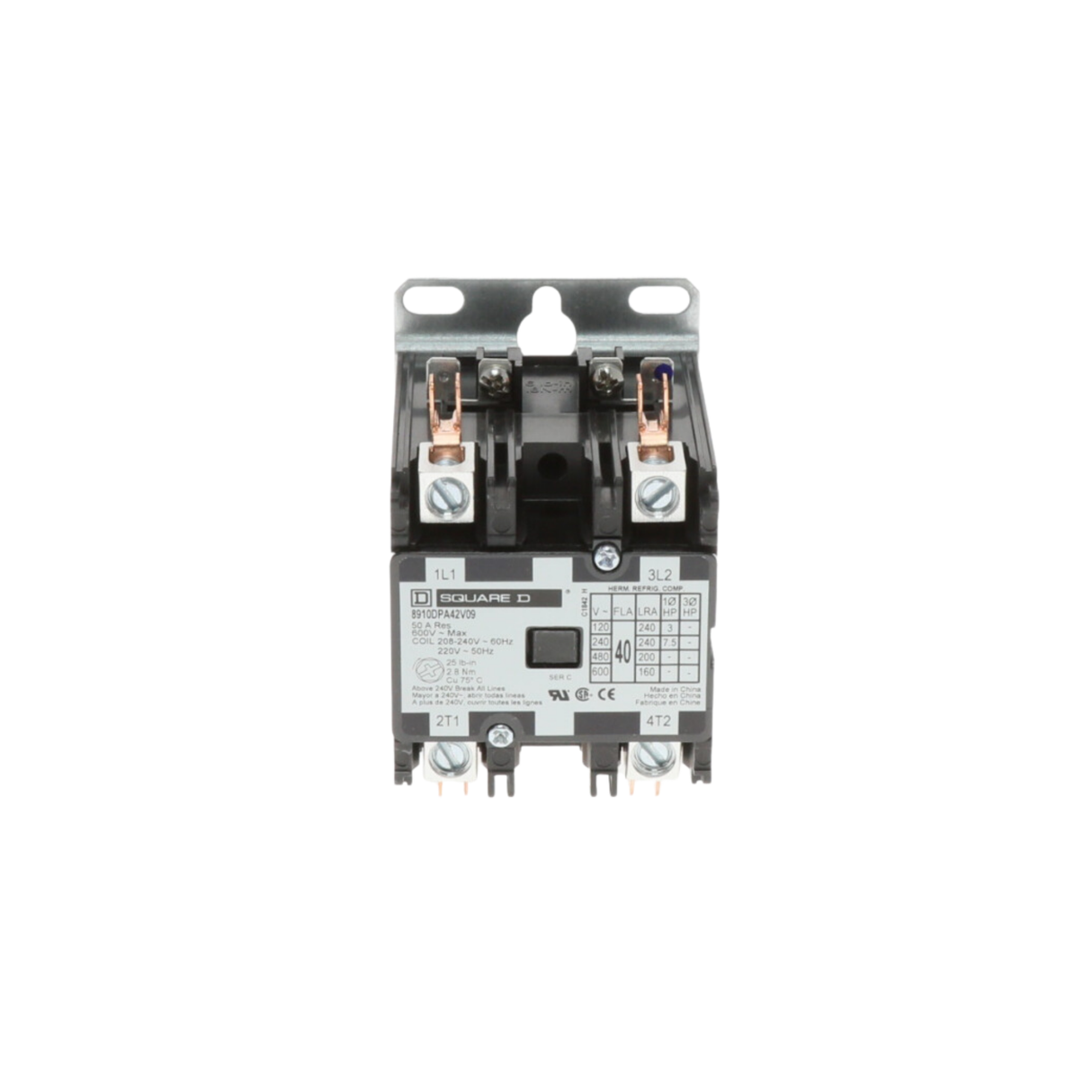 Schneider Electric (Square D) 8910DPA42V09 208/240V, 40A, 2 Pole, DP, Contactor