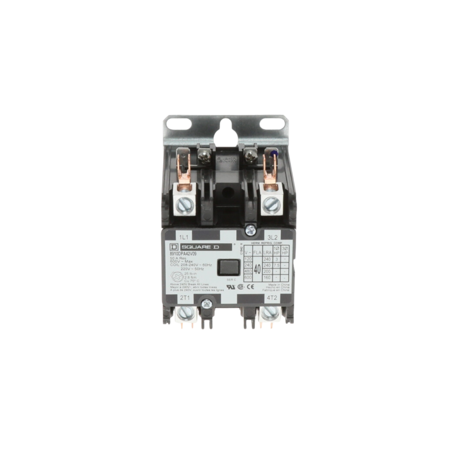 Schneider Electric (Square D) 8910DPA42V09 208/240V, 40A, 2 Pole, DP, Contactor