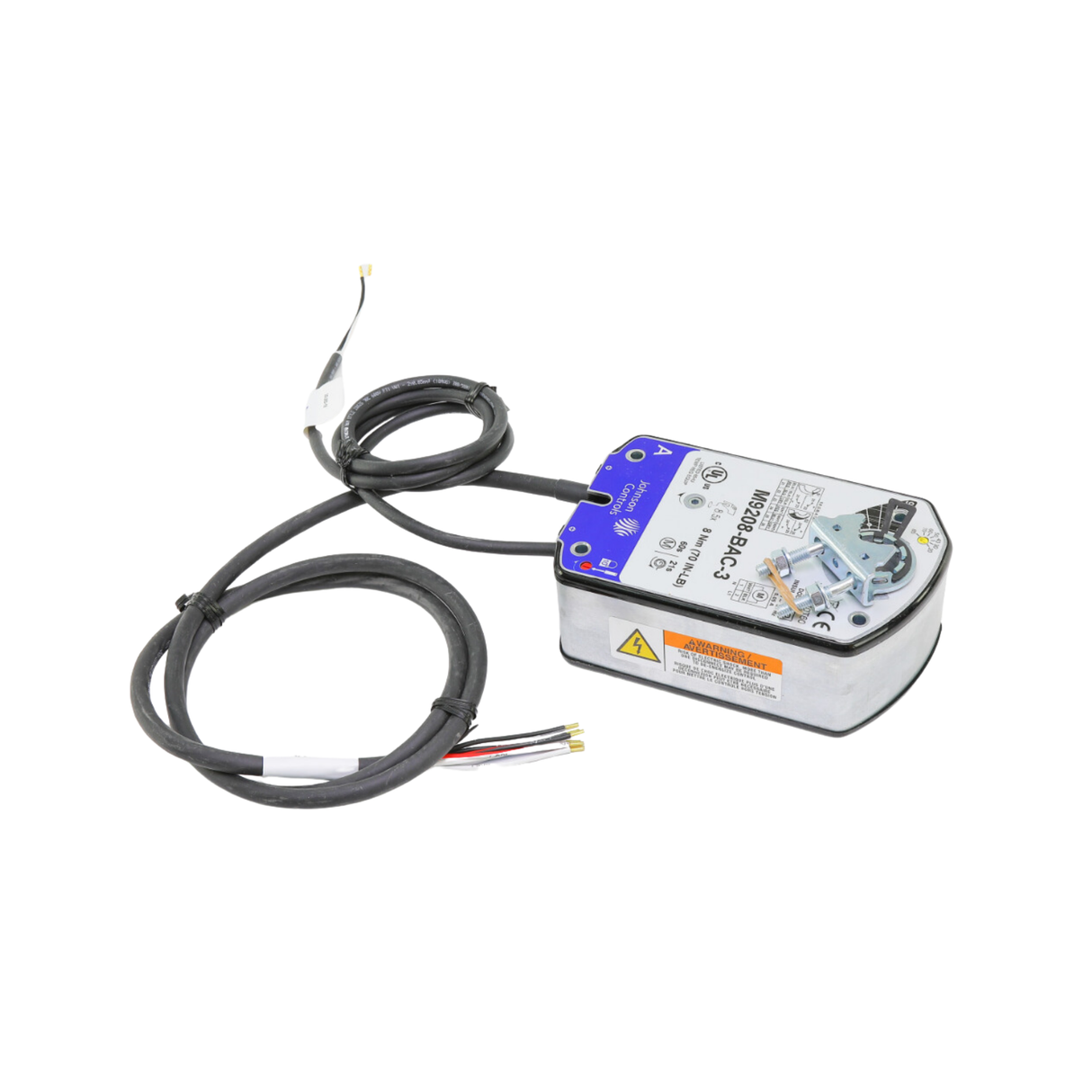Johnson Controls M9208-BAC-3 24VAC, 24VDC Supply Voltage, Actuator with 48" Appliance Cable with Integral 3/8" FMC Connector and 2 SPDT Auxiliary Switches