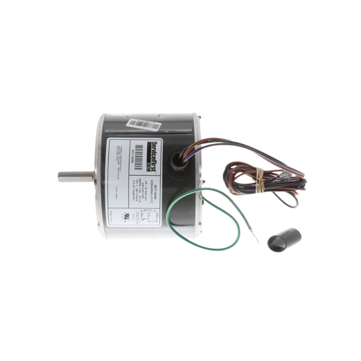 Trane MOT18688 200-230 V 60 Hz 825 RPM 1/8 HP Counter Clockwise Condenser Motor