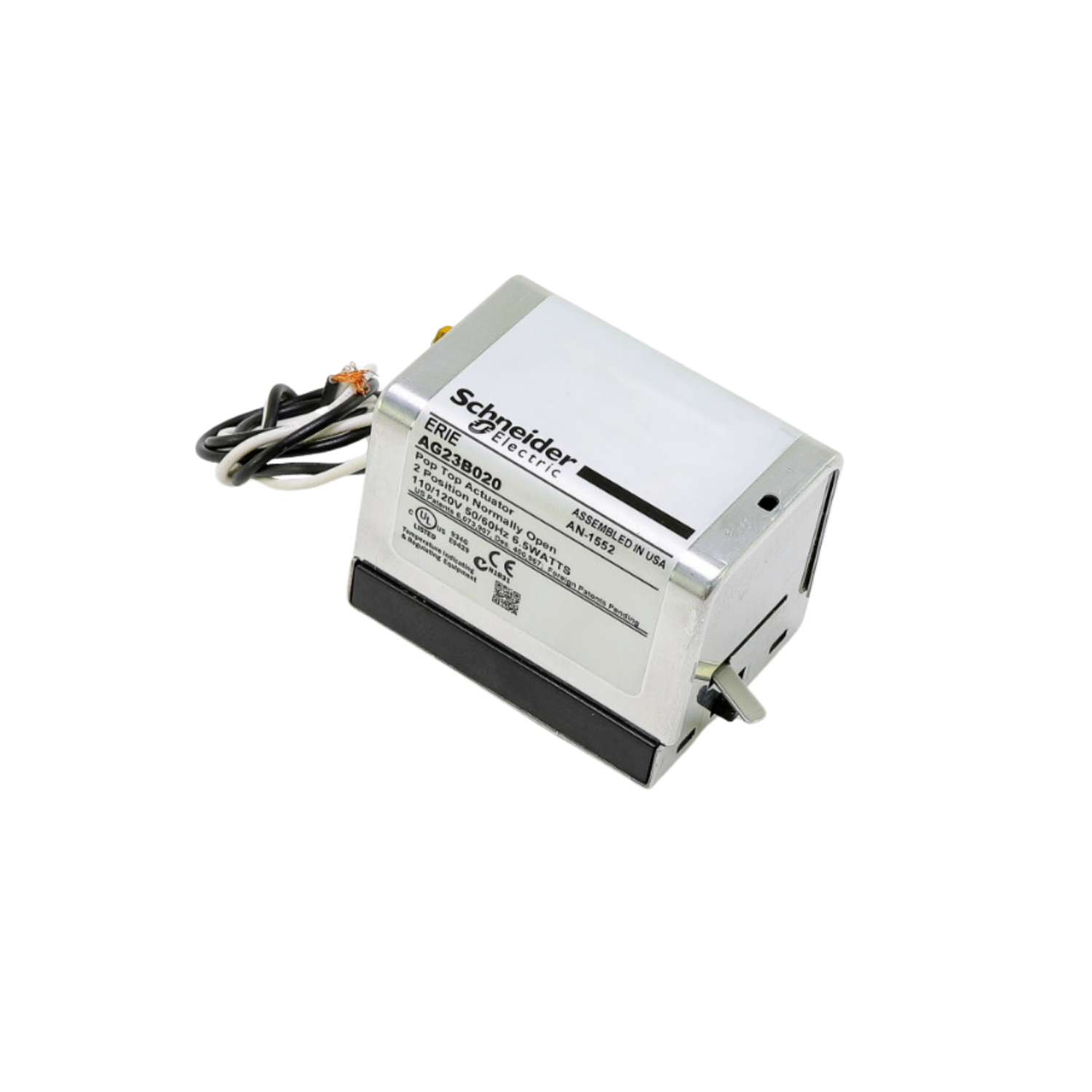 Schneider Electric (Erie) AG23B020 120VAC, 2 Position, Spring Return, Normally Open, Actuator with 18" Wire Leads