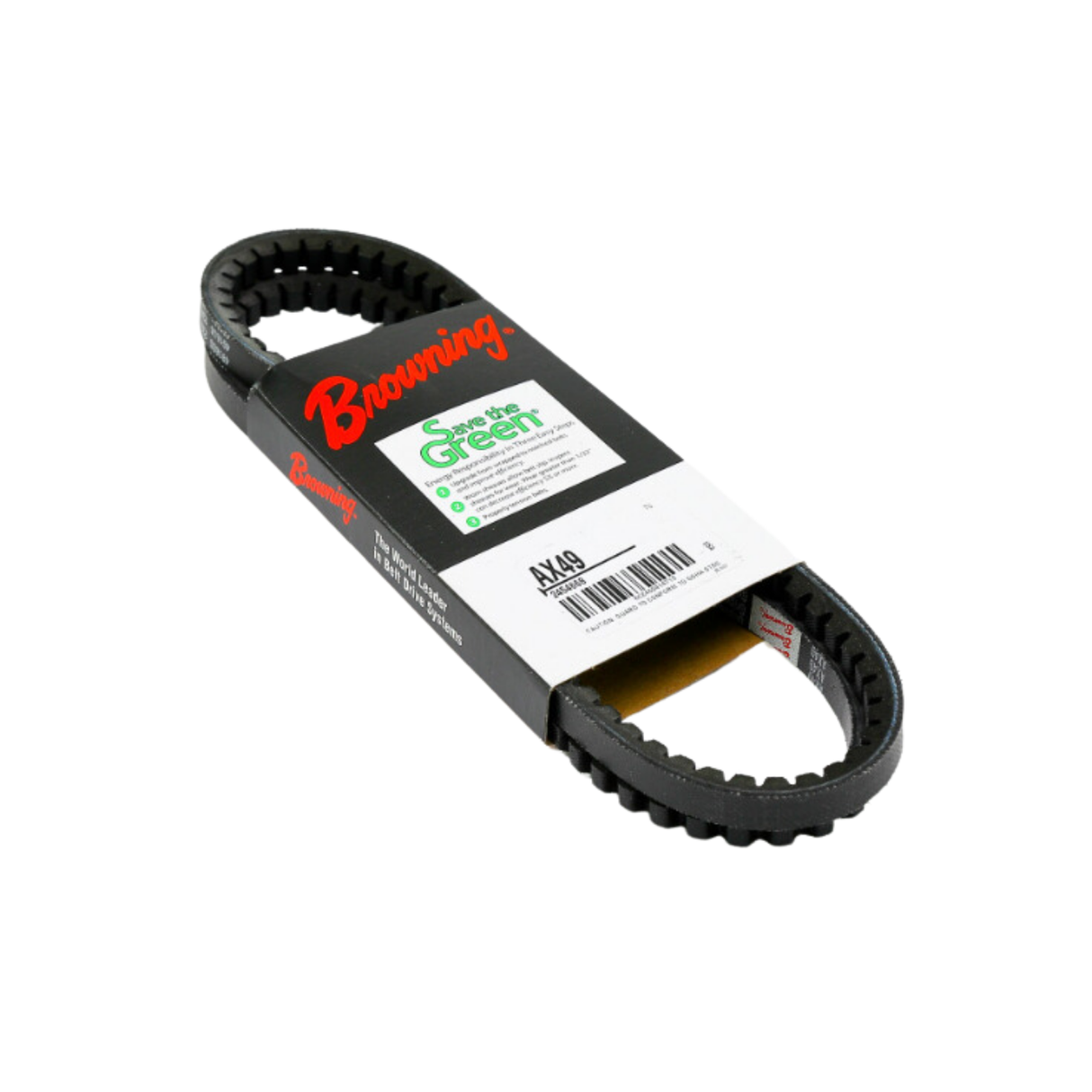 Browning AX49 51.2" Outside Diameter, EPDM, Water/Electrostatic, AX, Notched 358, Gripnotch Belt