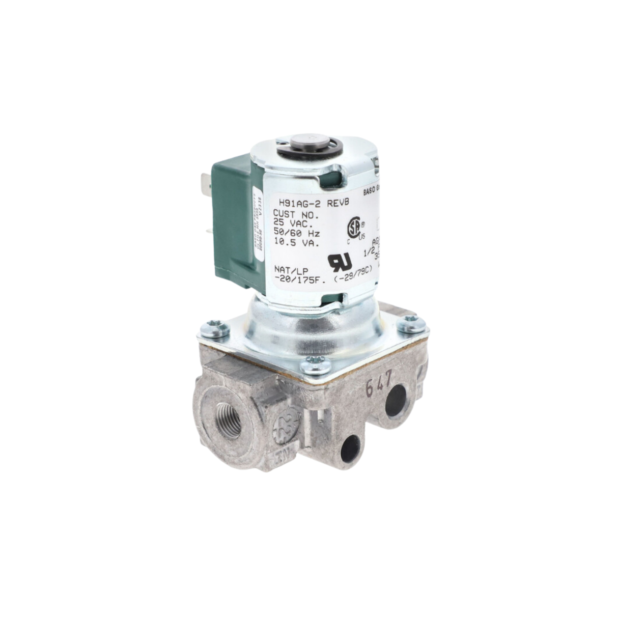Baso H91AG-2CREVB 1/8" NPT, 24V, Solenoid Gas Valve