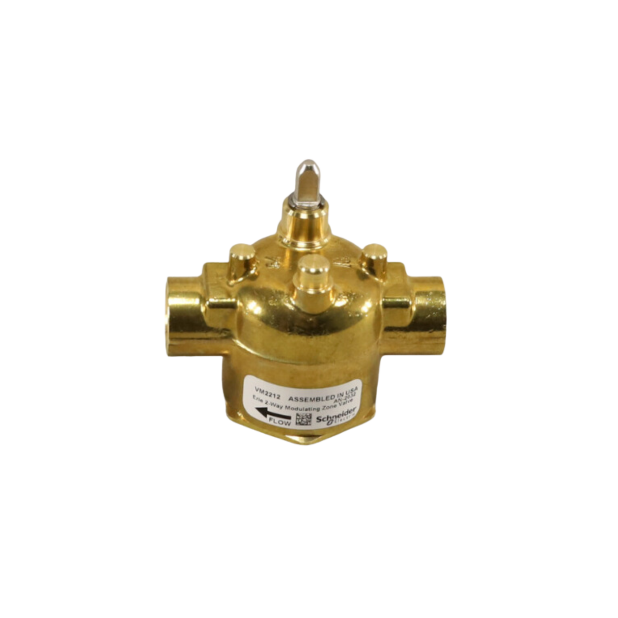 Schneider Electric (Erie) VM2212 1/2" Sweat, 2 Way, 2 Cv, Modulating Valve Body, Zone, Valve